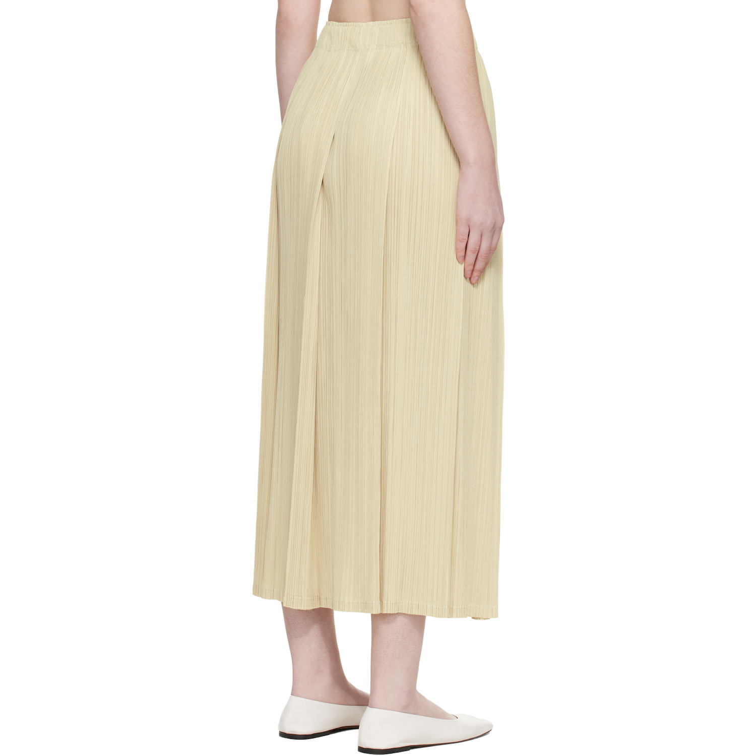  Pleats Please Issey Miyake Beige Monthly Colors December Maxi Skirt 