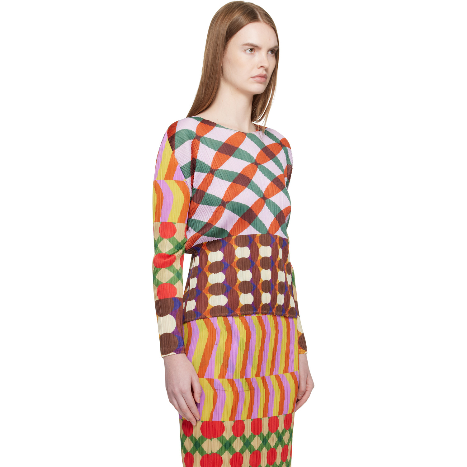  Pleats Please Issey Miyake Multicolor Harmony T-shirt 