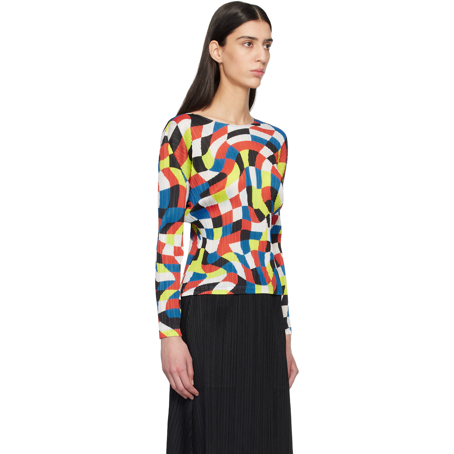  Pleats Please Issey Miyake Multicolor Dancing Square Top 