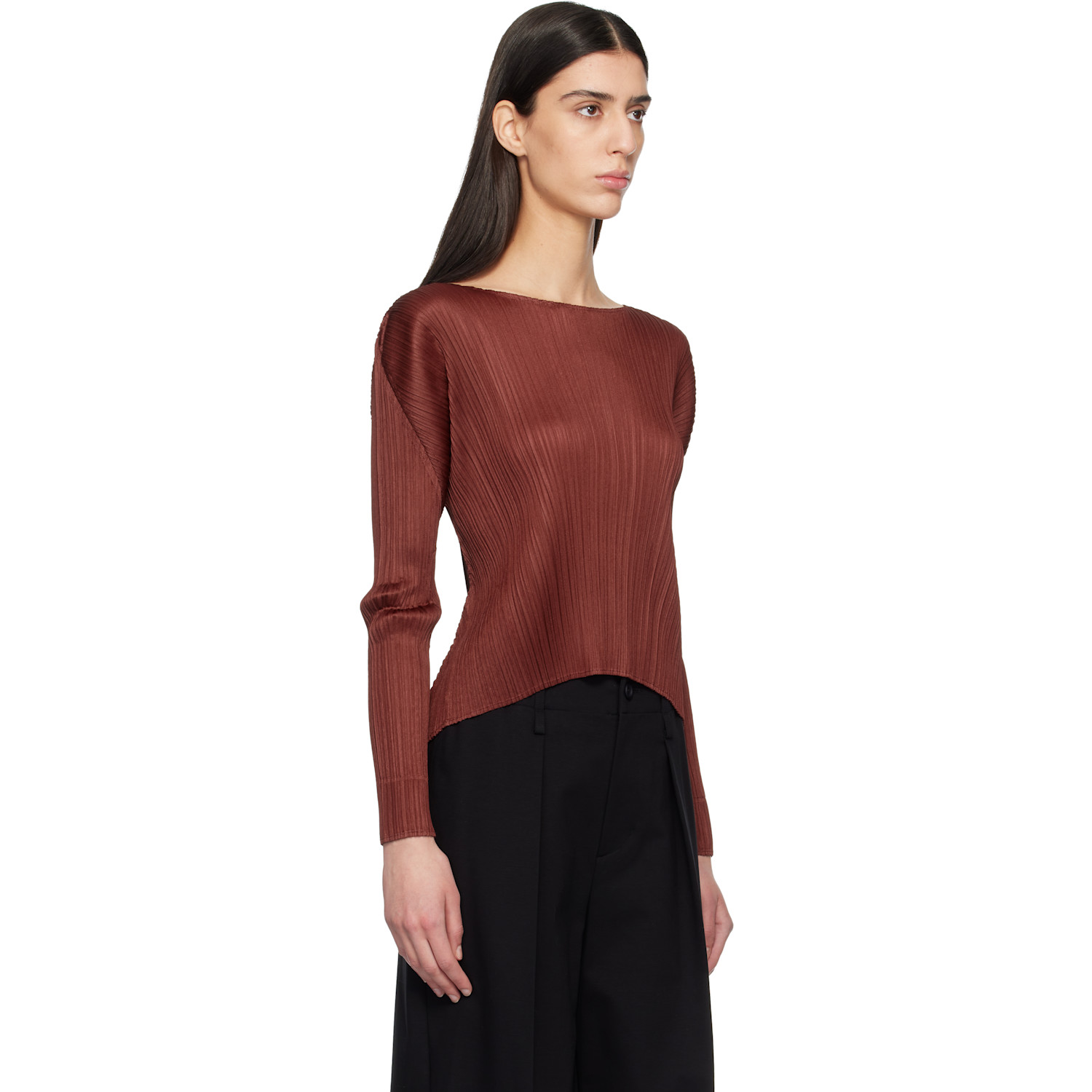  Pleats Please Issey Miyake Burgundy Monthly Colors October Top 