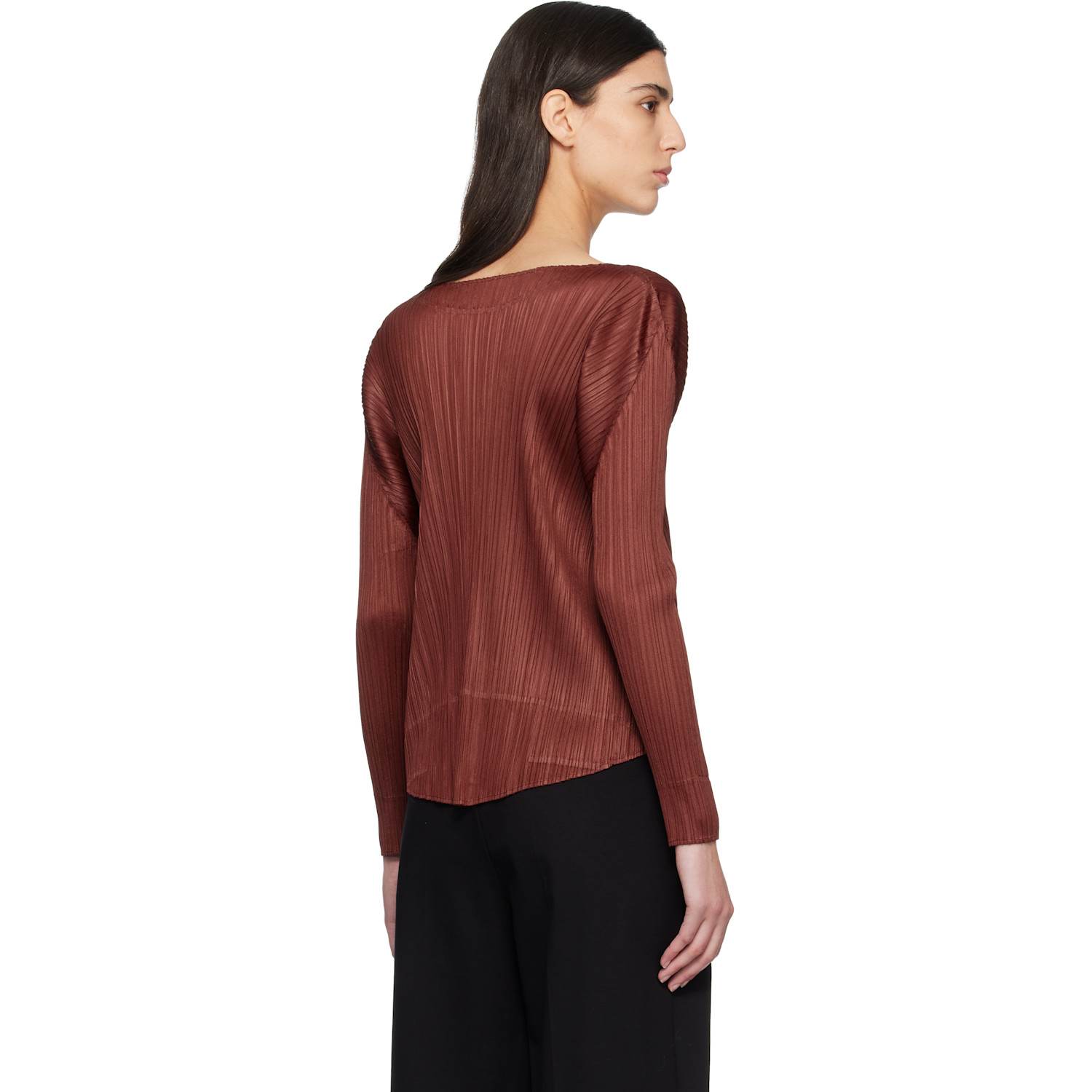  Pleats Please Issey Miyake Burgundy Monthly Colors October Top 