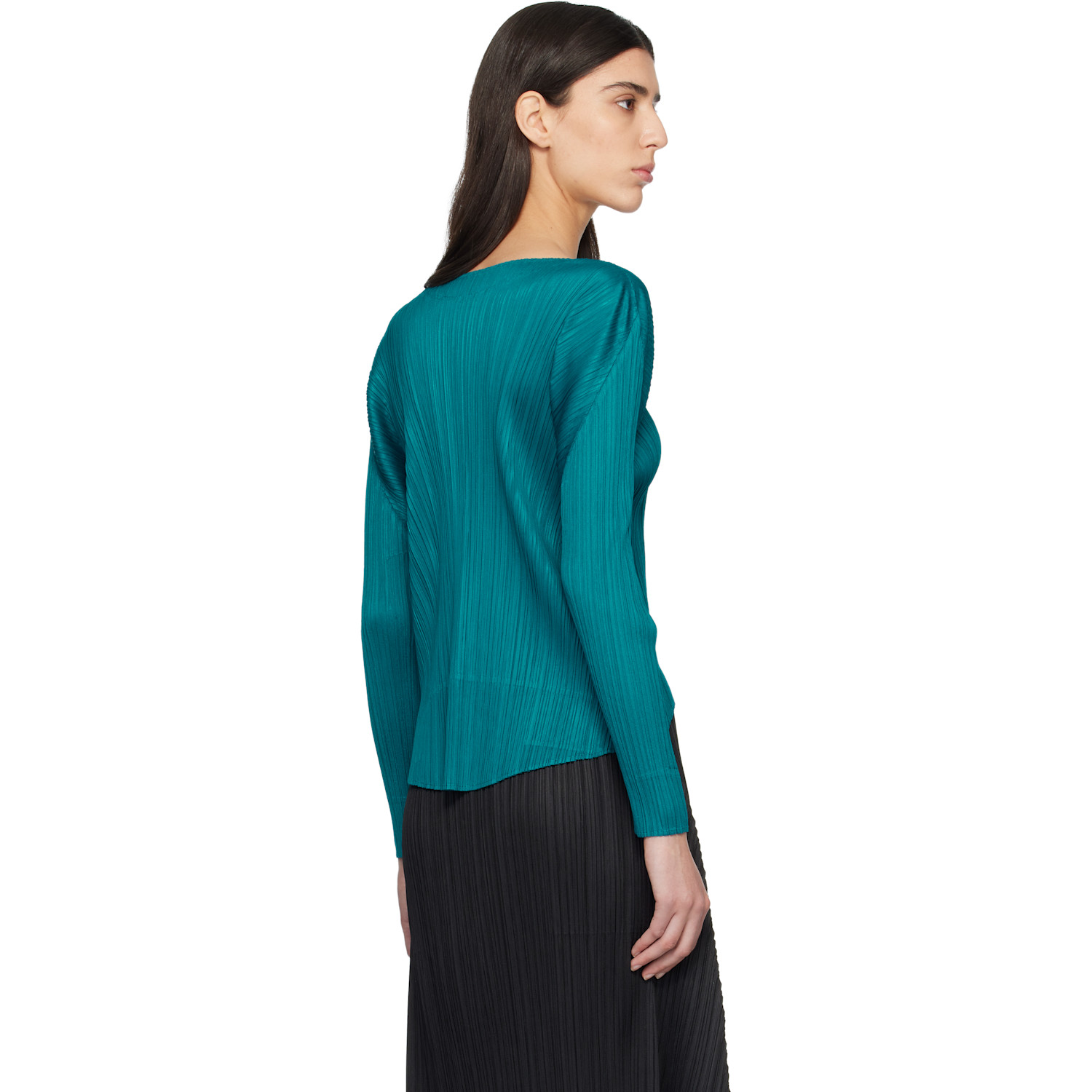  Pleats Please Issey Miyake Blue Monthly Colors October Top 