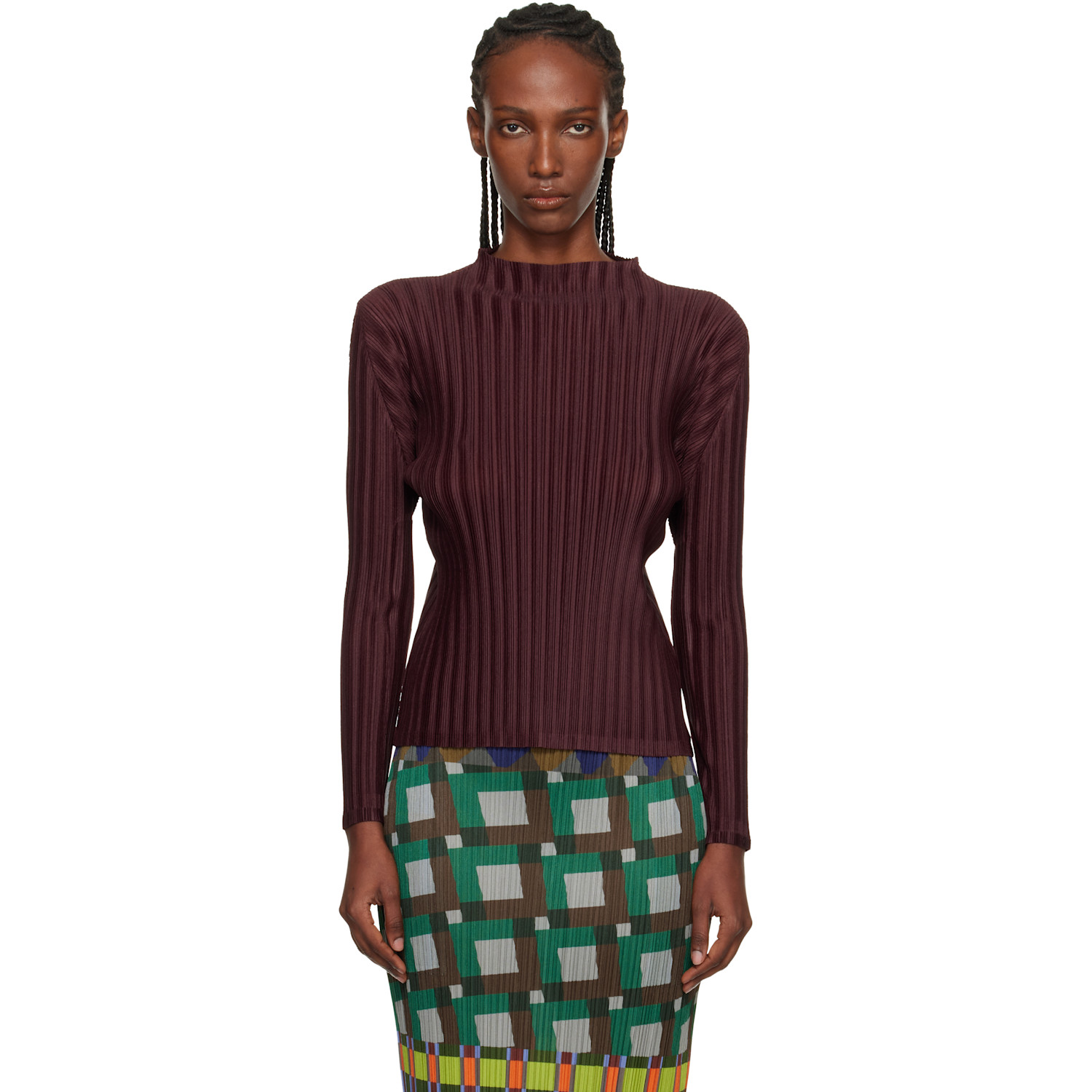 Pleats Please Issey Miyake Monthly Colors January Pleated Crop Top 