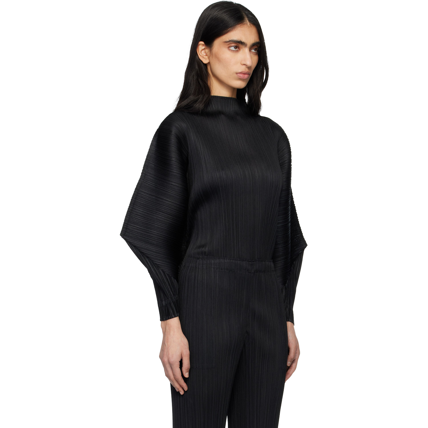  Pleats Please Issey Miyake Black Skyline Top 