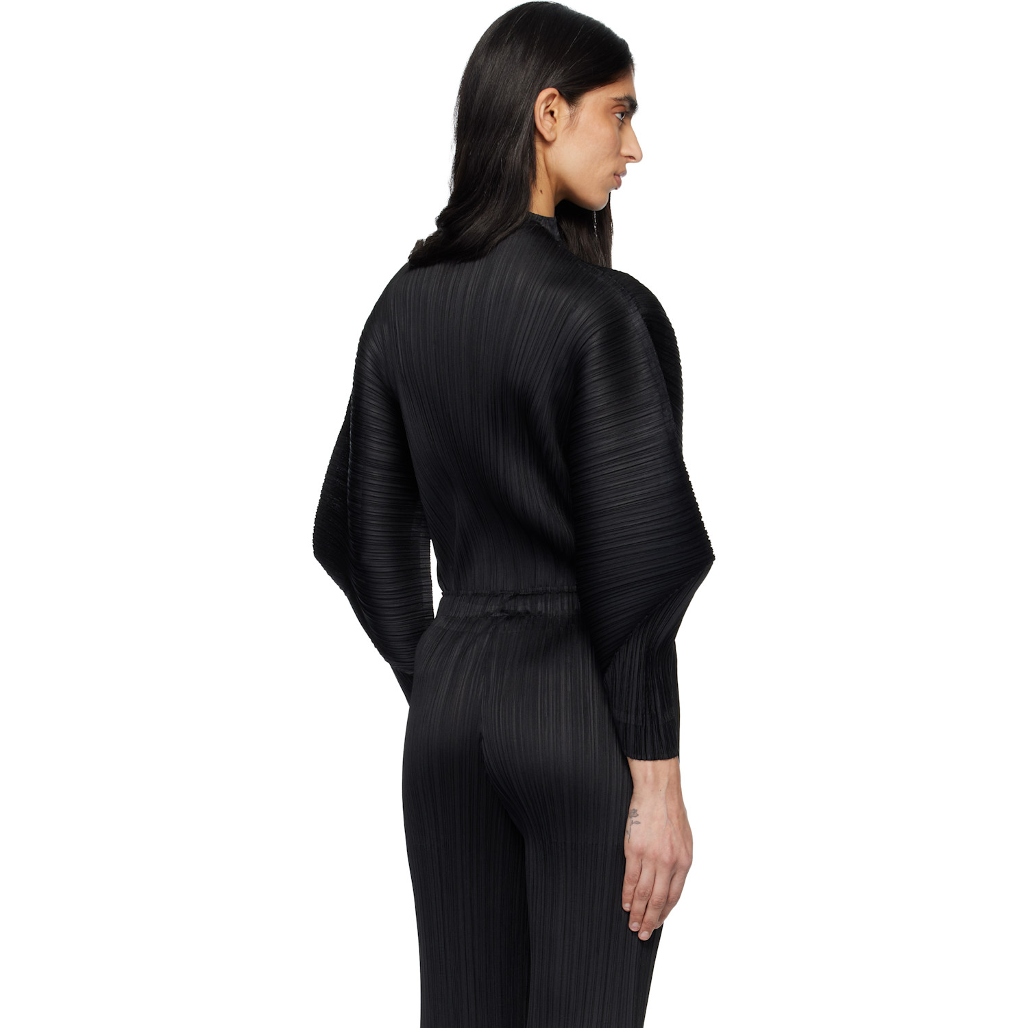 Pleats Please Issey Miyake Black Skyline Top 
