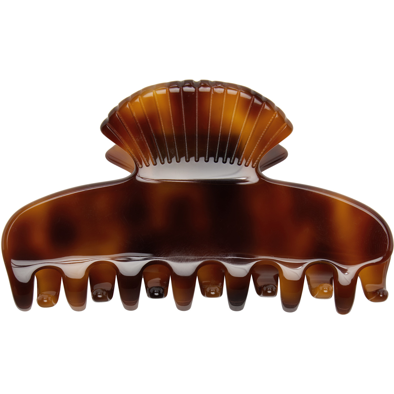  Sophie Buhai Brown Small Fan Shell Claw Hair Clip 