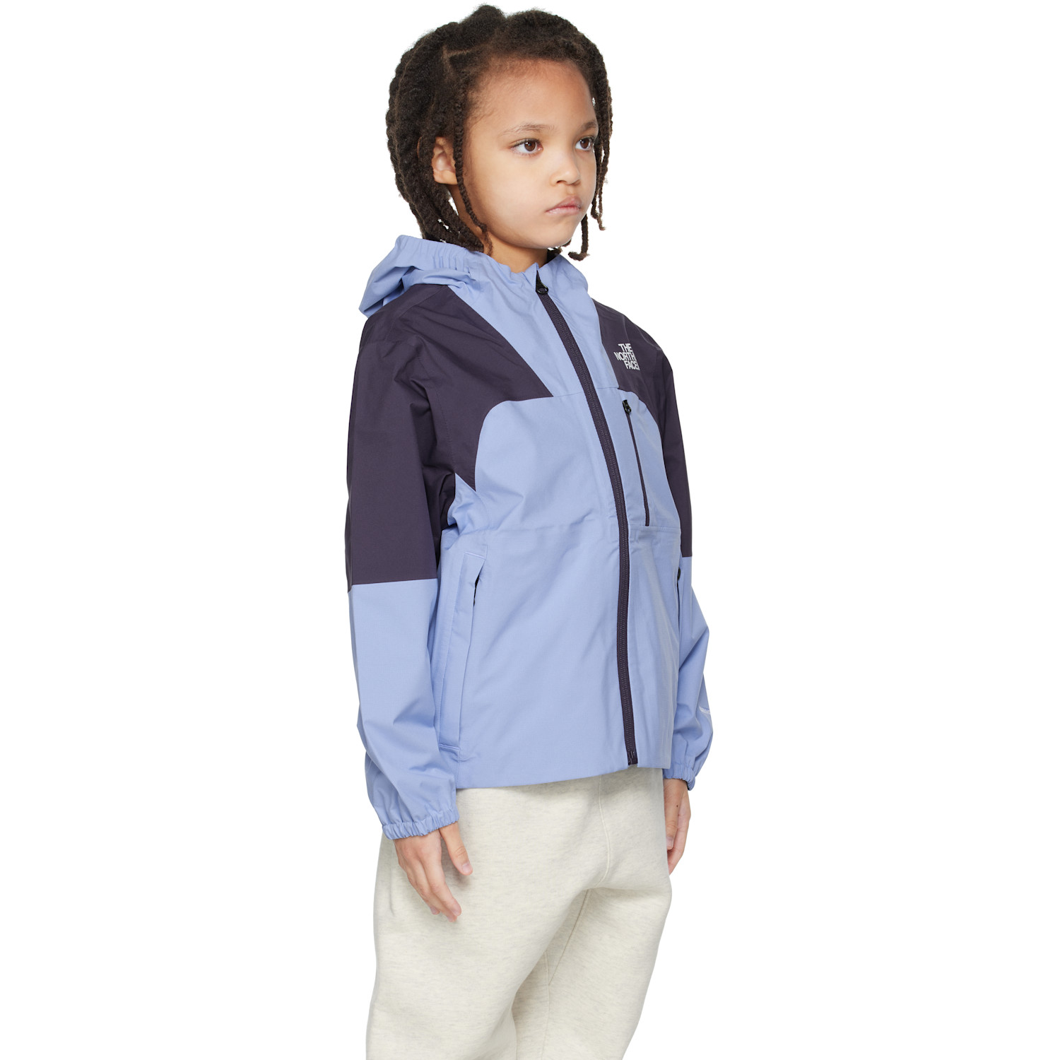  The North Face Kids Big Kids Blue & Purple Hike Packable Shell Jacket 