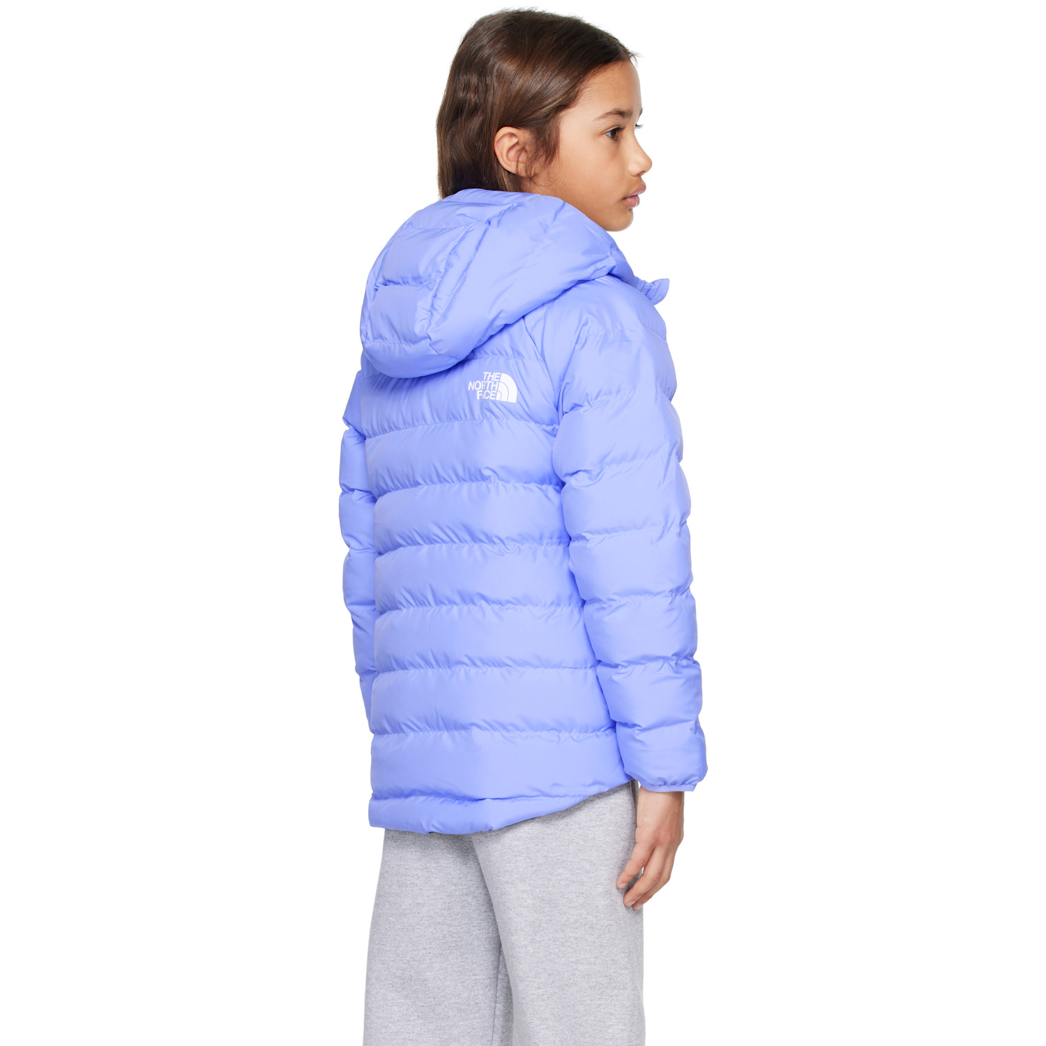  The North Face Kids Big Kids Purple Perrito Hooded Reversible Jacket 