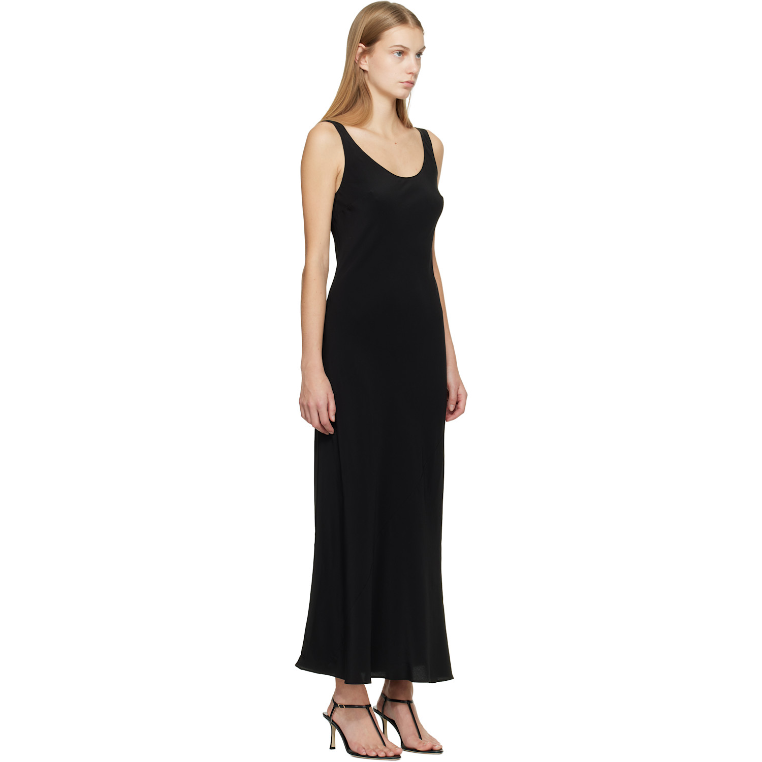  Matteau Black Bias Tank Maxi Dress 