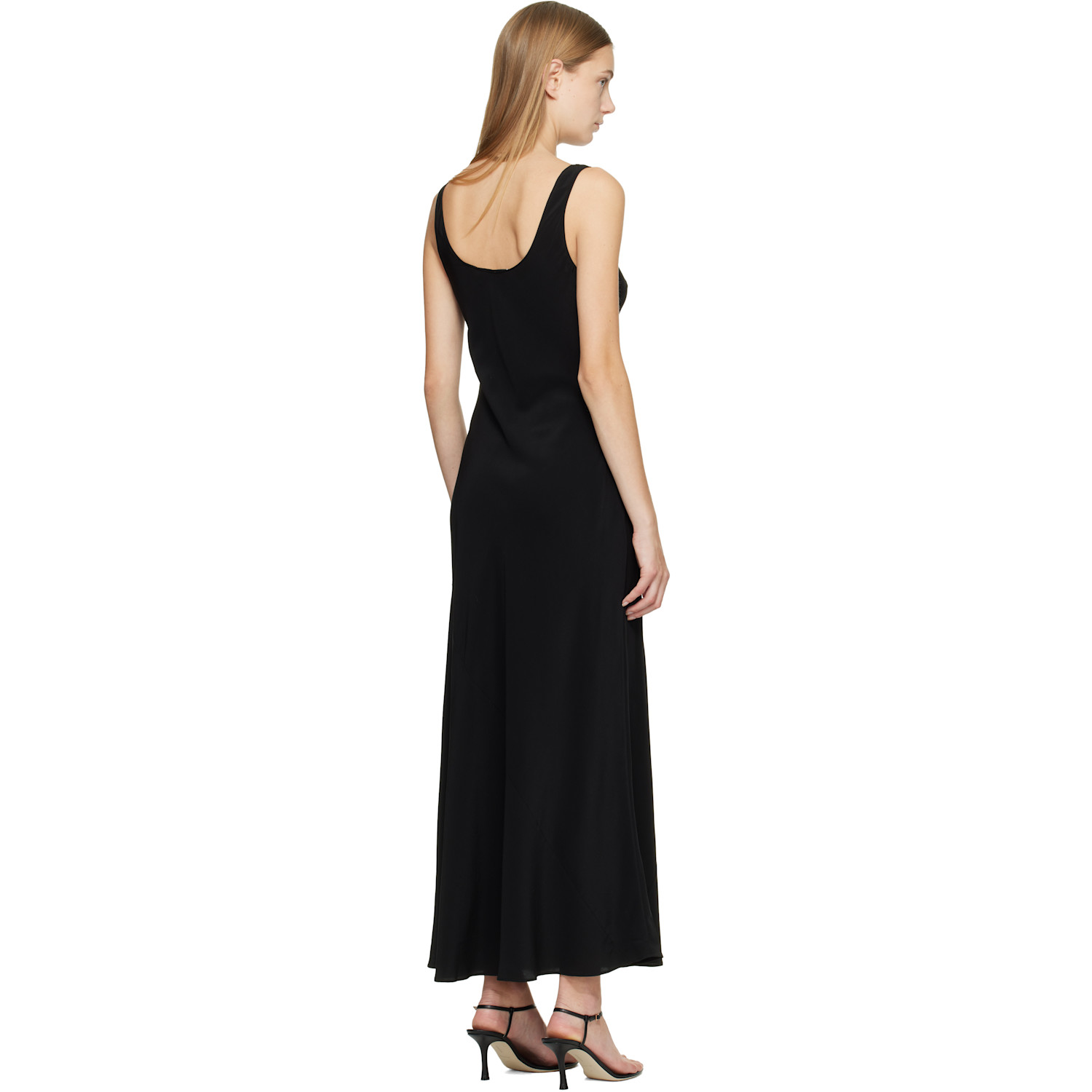  Matteau Black Bias Tank Maxi Dress 