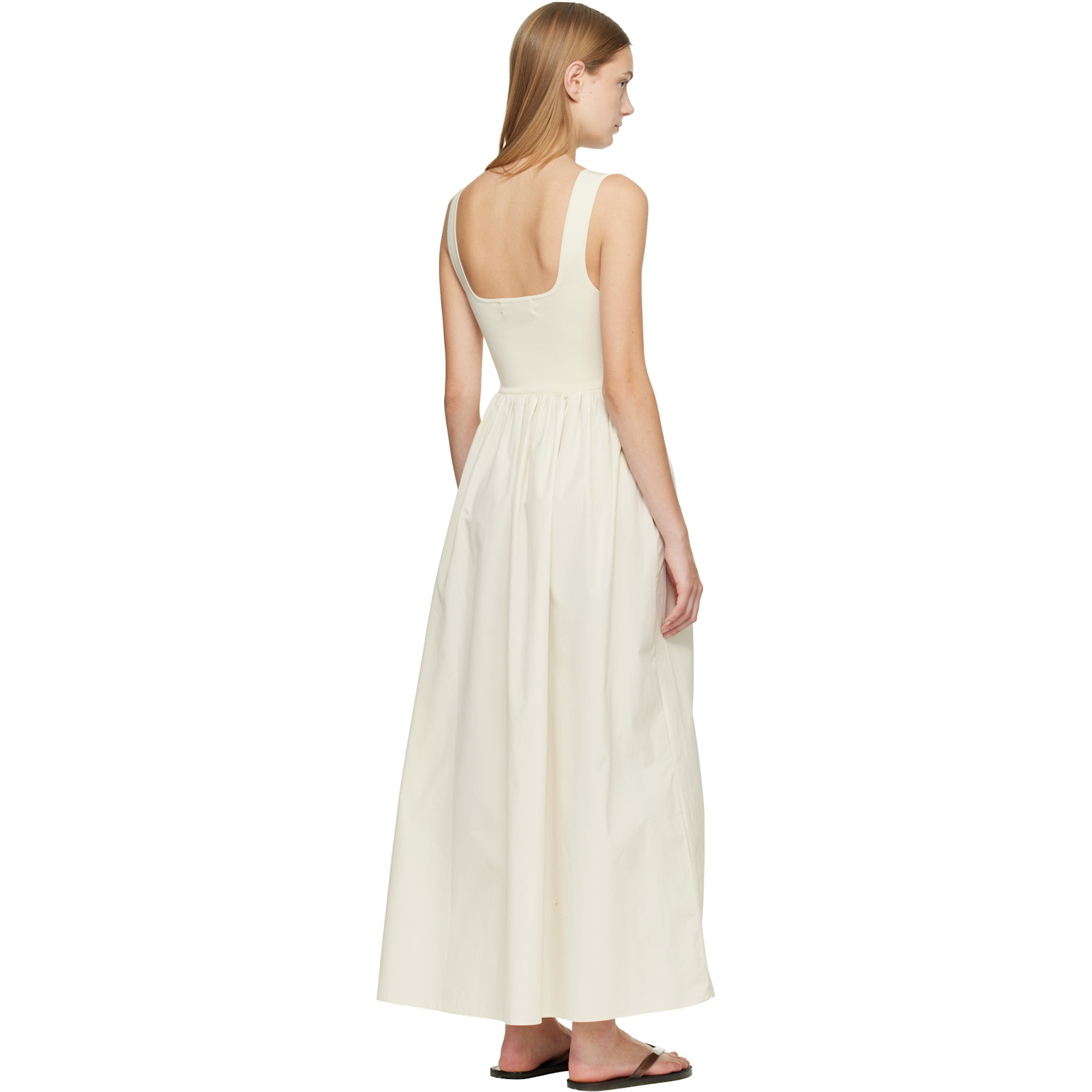  Matteau Off-white Knit & Cotton Maxi Dress 