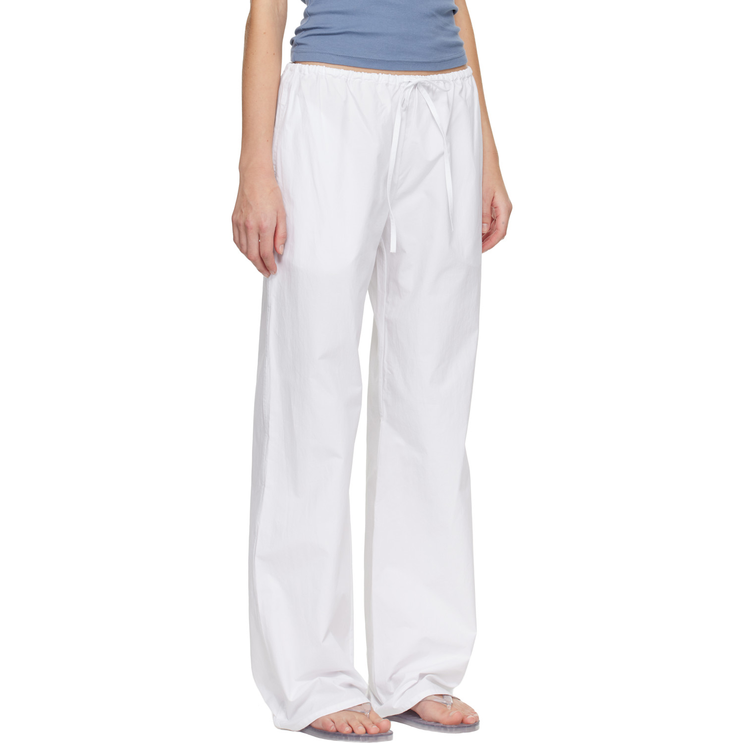  Matteau White Drawcord Trousers 