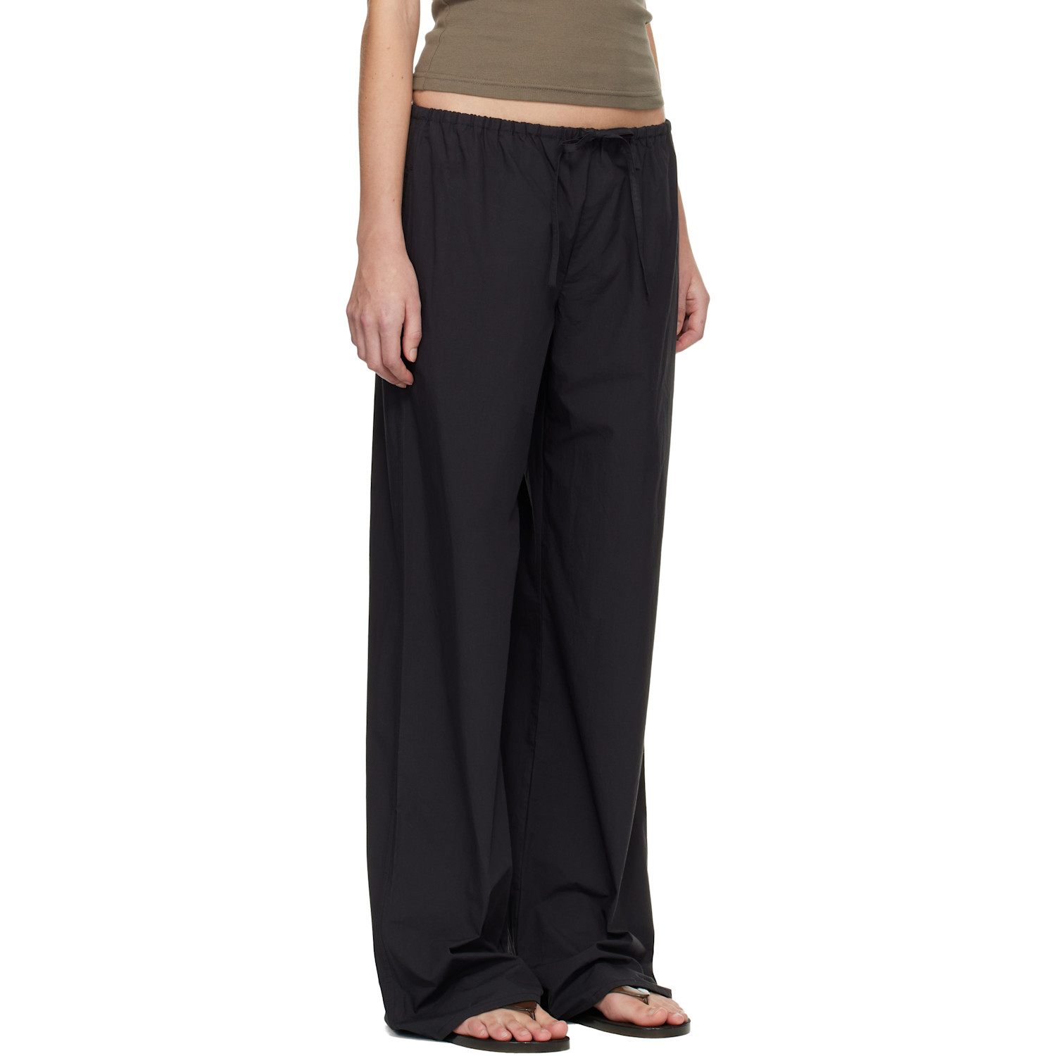  Matteau Black Drawcord Trousers 