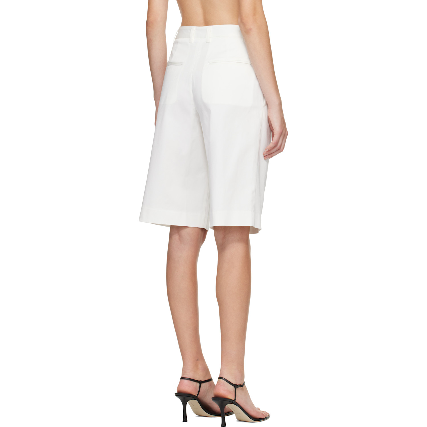  Matteau White Long Chino Shorts 