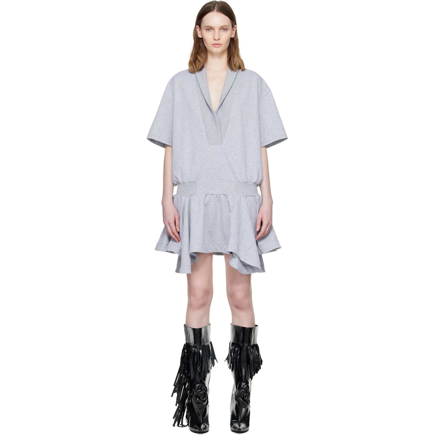 FIDAN NOVRUZOVA Gray Marta T-Shirt Minidress