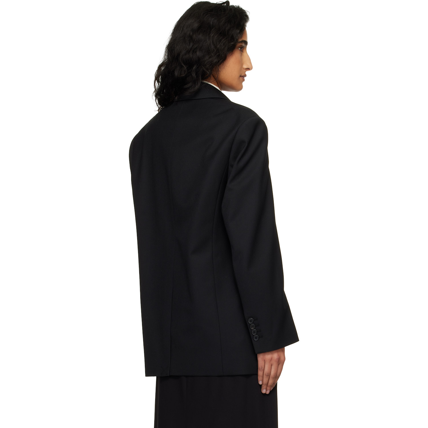  Dunst Black 3 Button Wool Blazer 