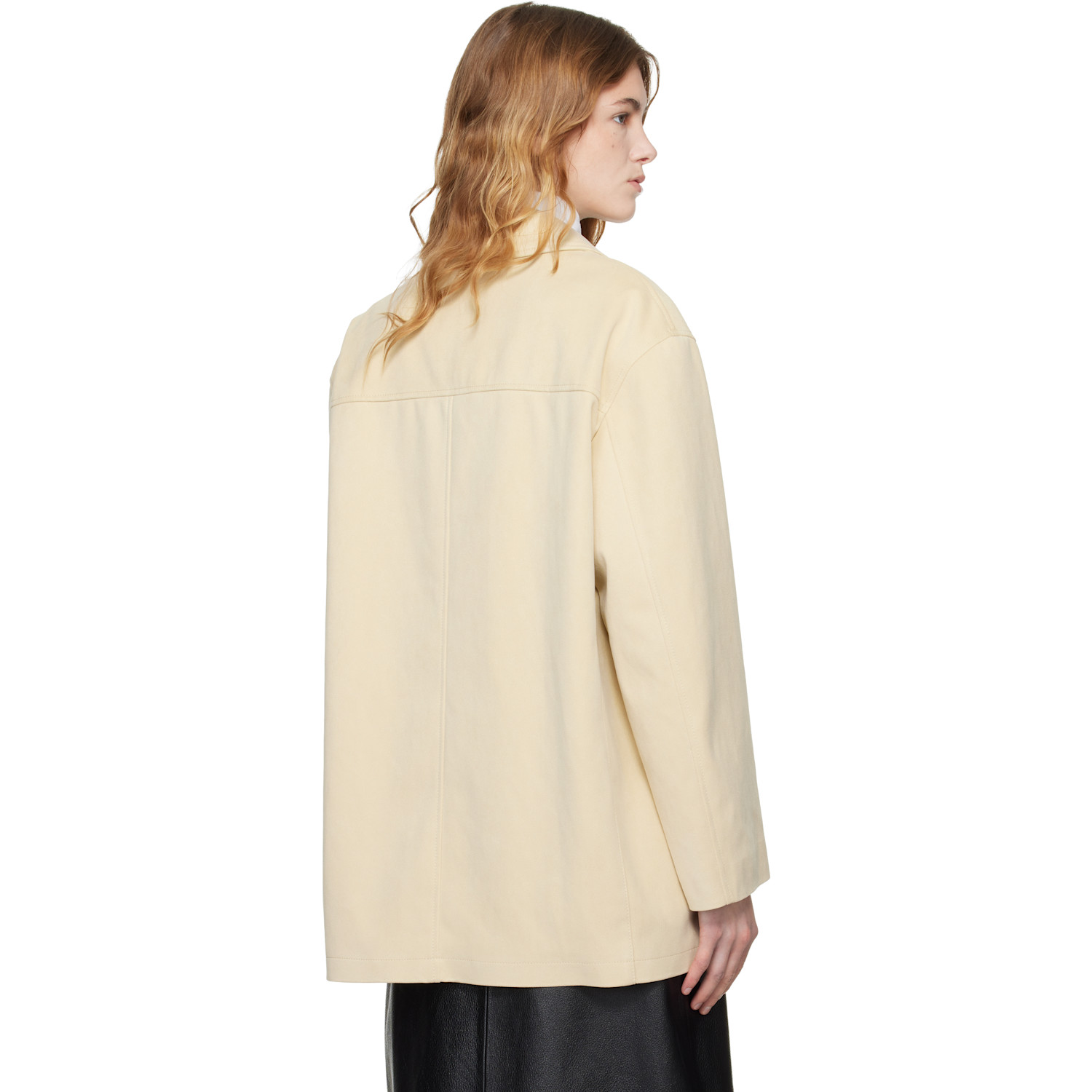  Dunst Beige Half Faux-suede Coat 