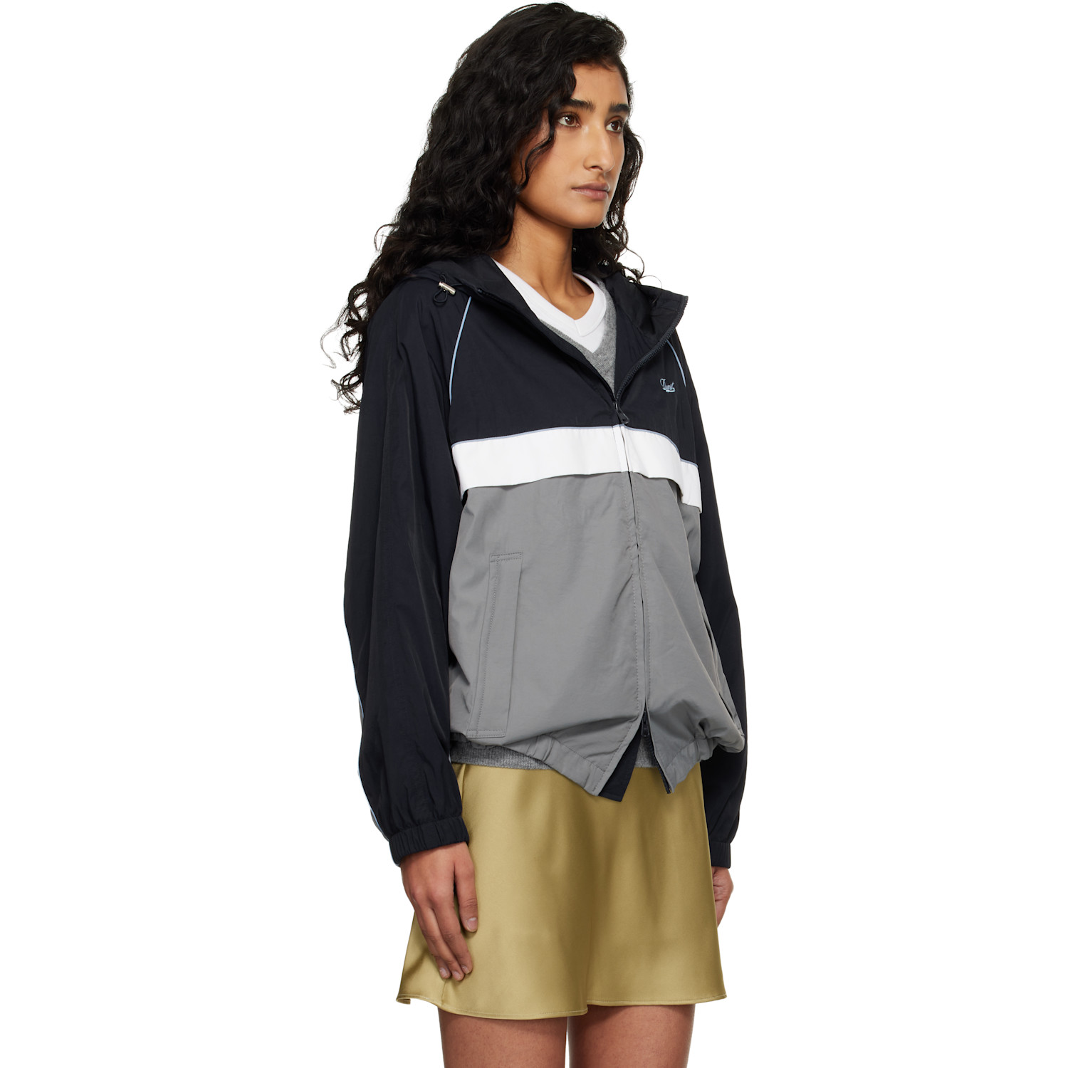 Dunst Navy & Gray Blocked Windbreaker Jacket 