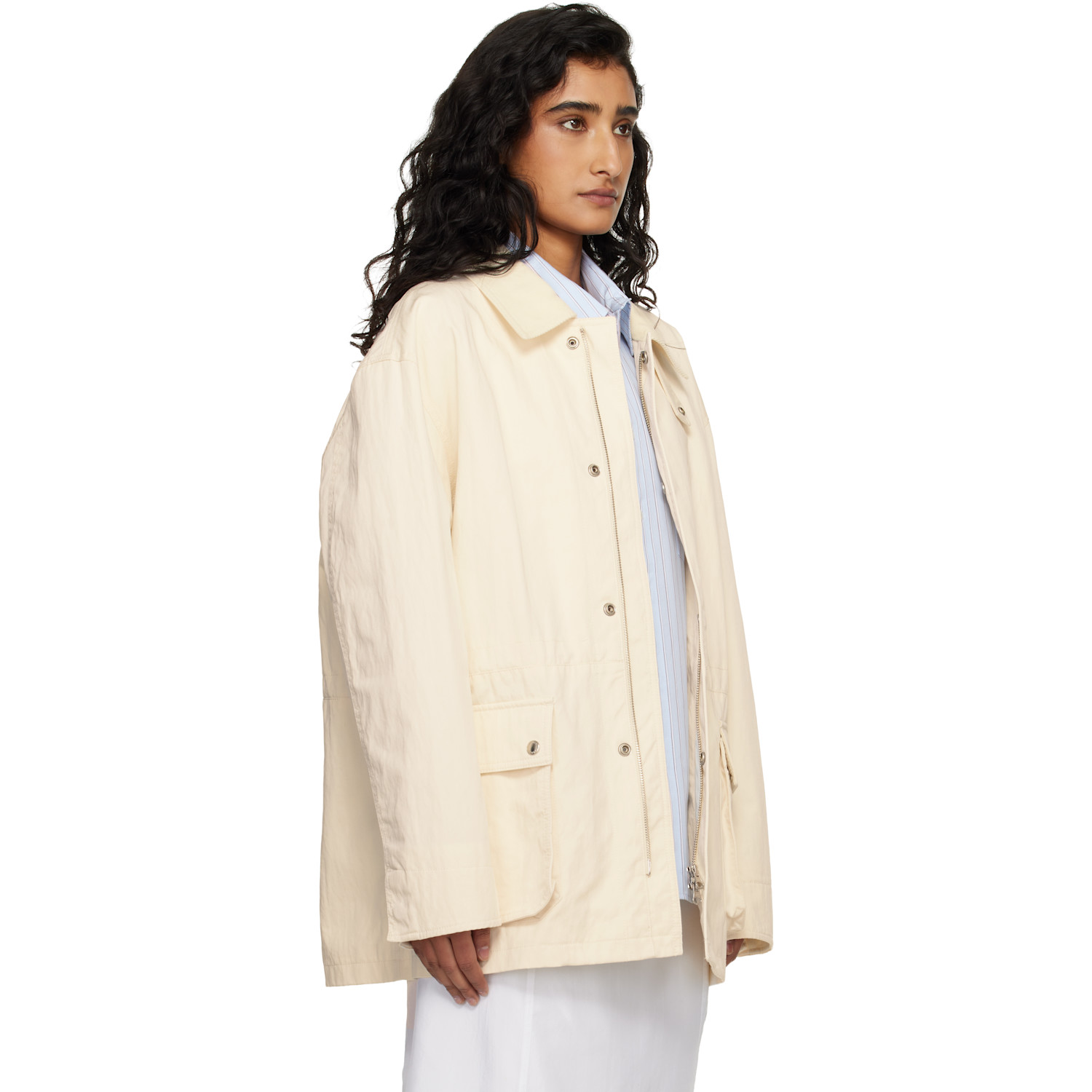  Dunst Off-white Cotton Chore Jacket 