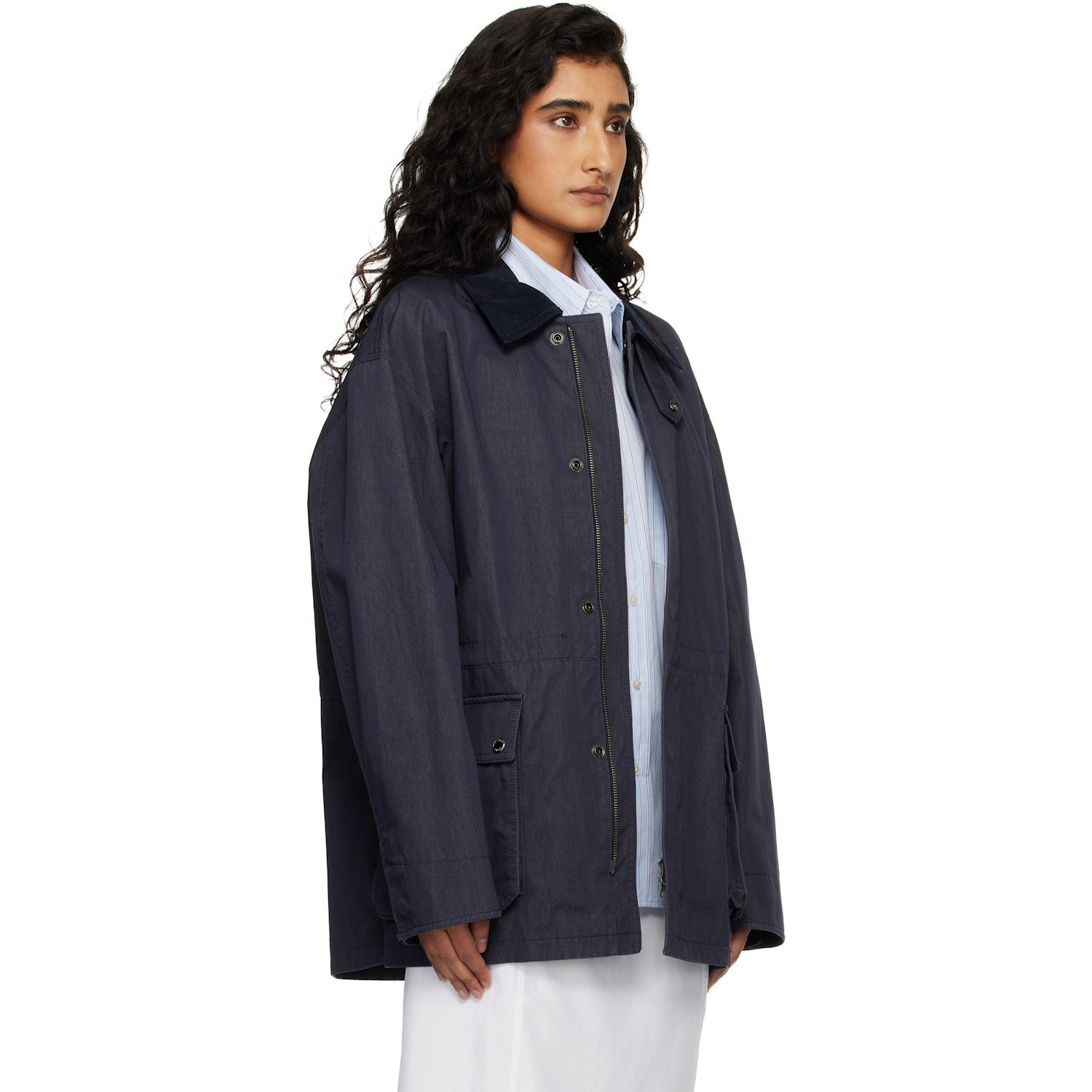  Dunst Navy Cotton Chore Jacket 