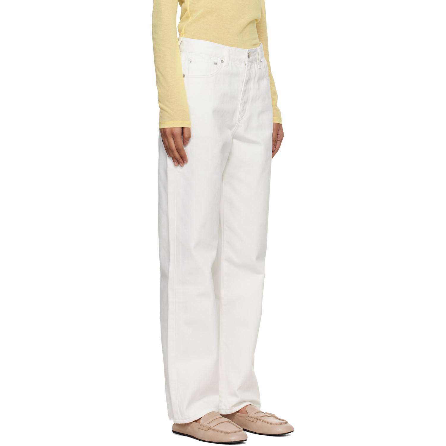  Dunst Off-white Essential Straight Full Length Jeans 