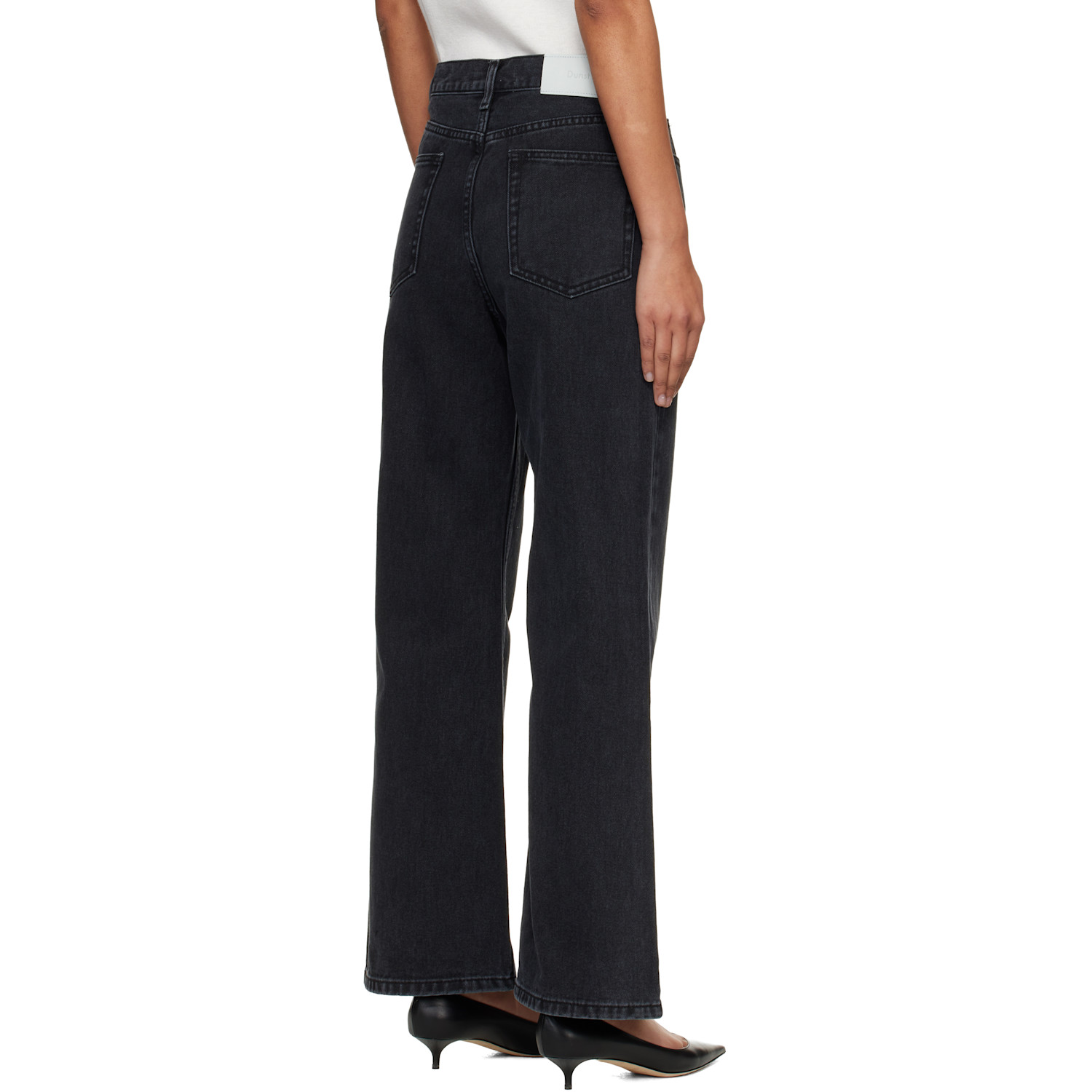  Dunst Black Relaxed Flared Jeans 