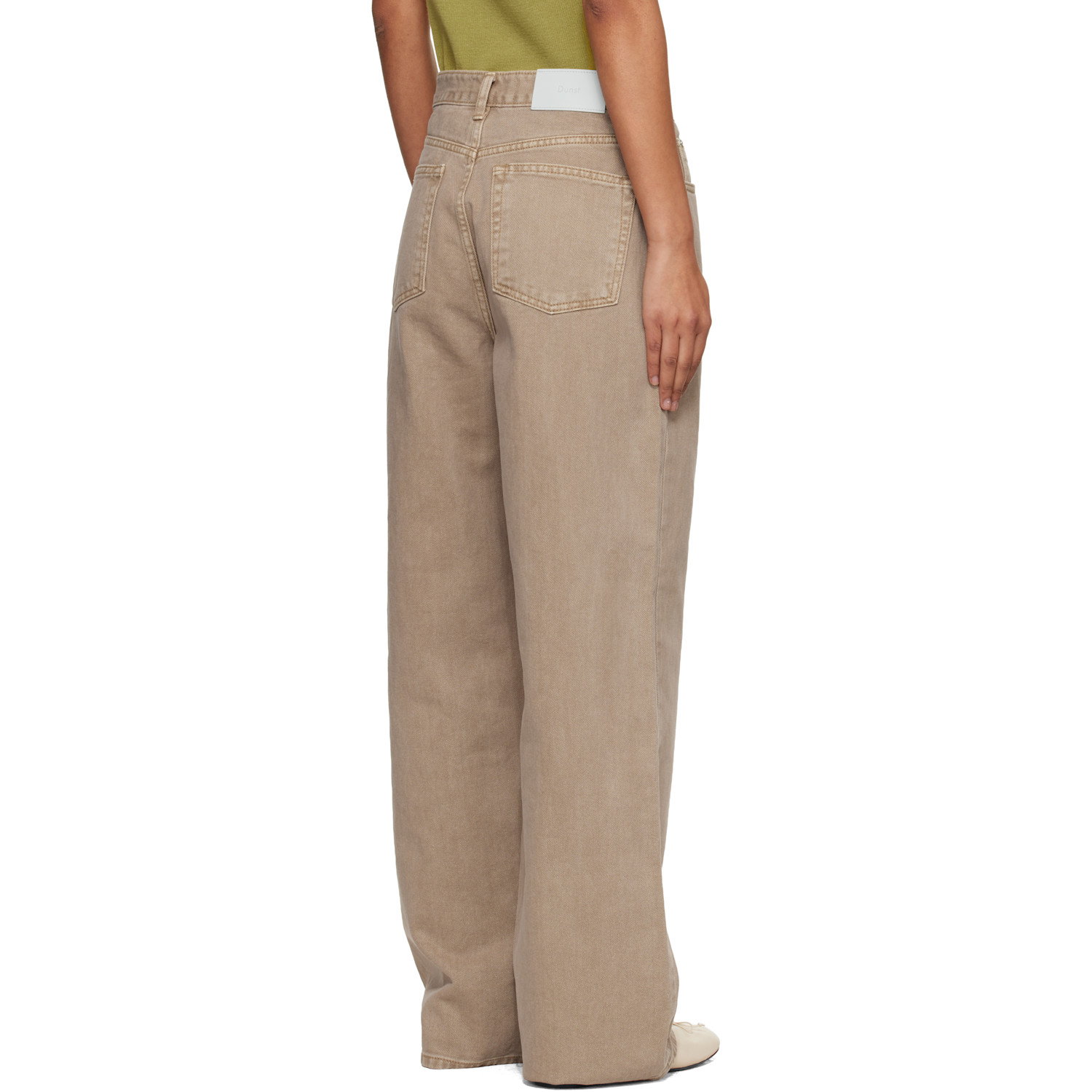  Dunst Beige Relaxed Wide Jeans 