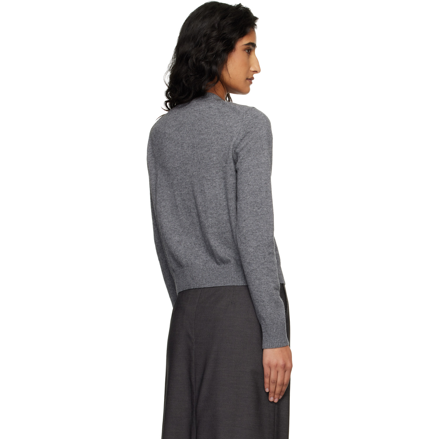  Dunst Gray Essential Crewneck Knit Cardigan 