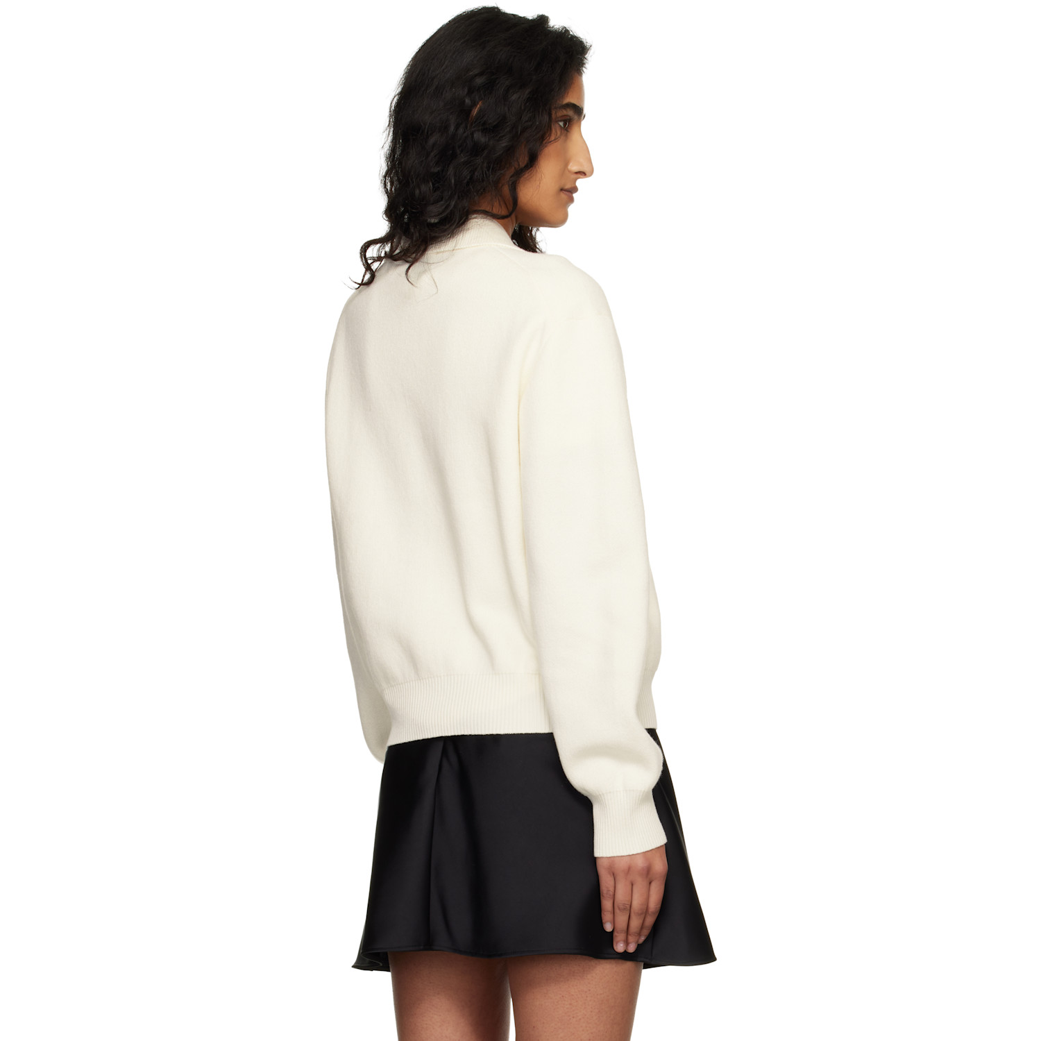  Dunst Off-white Cashmere Collared Polo 