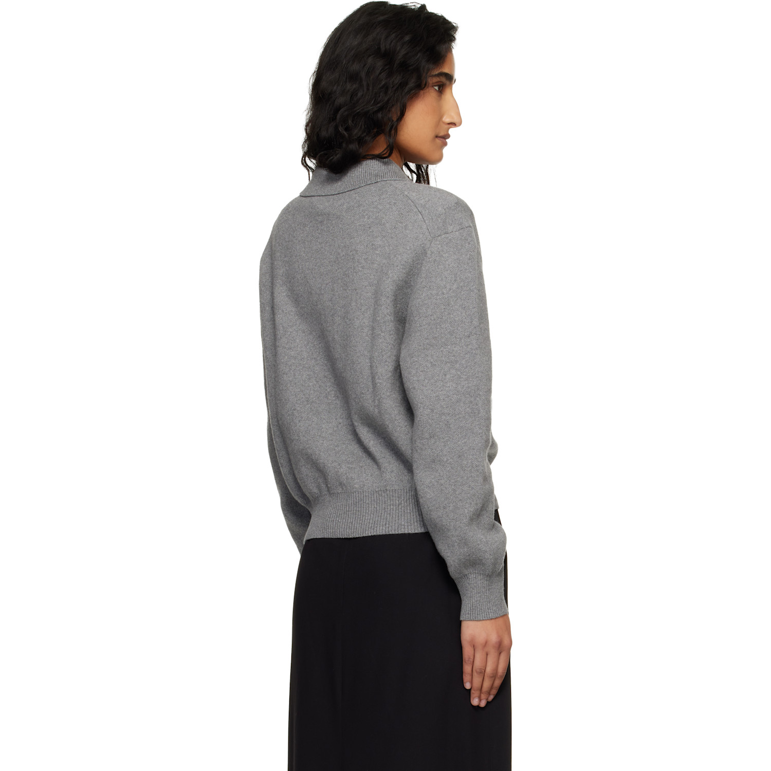  Dunst Gray Cashmere Collared Polo 