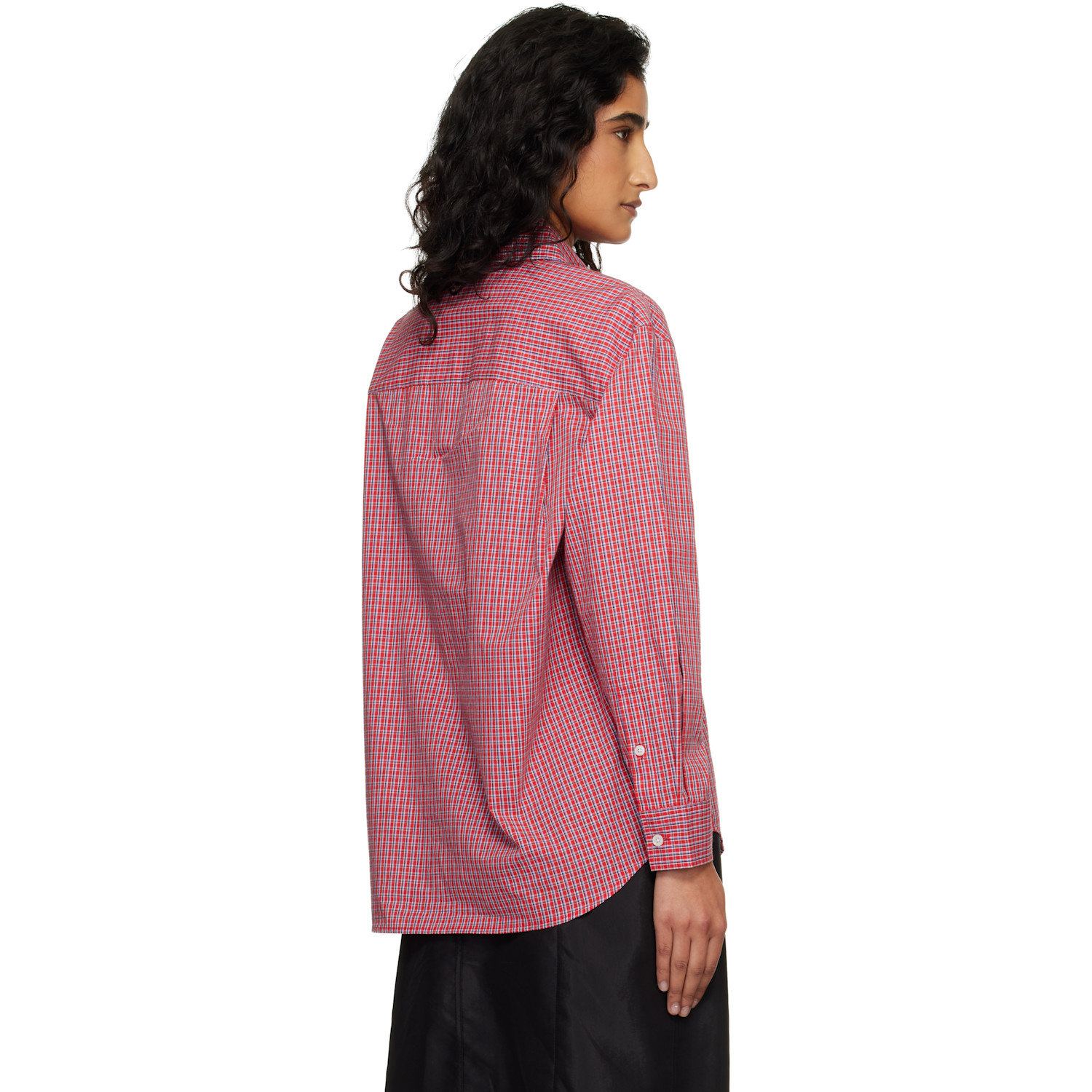  Dunst Red Oversized Bd Checked Shirt 