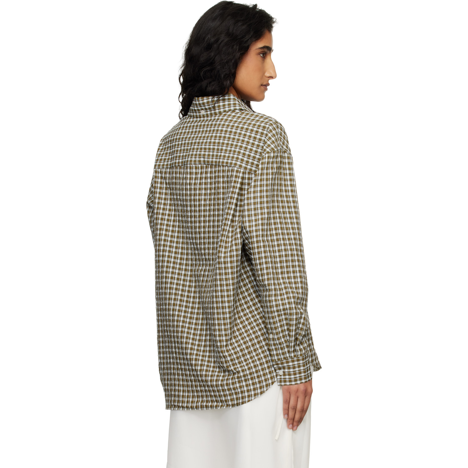  Dunst Khaki Oversized Bd Checked Shirt 