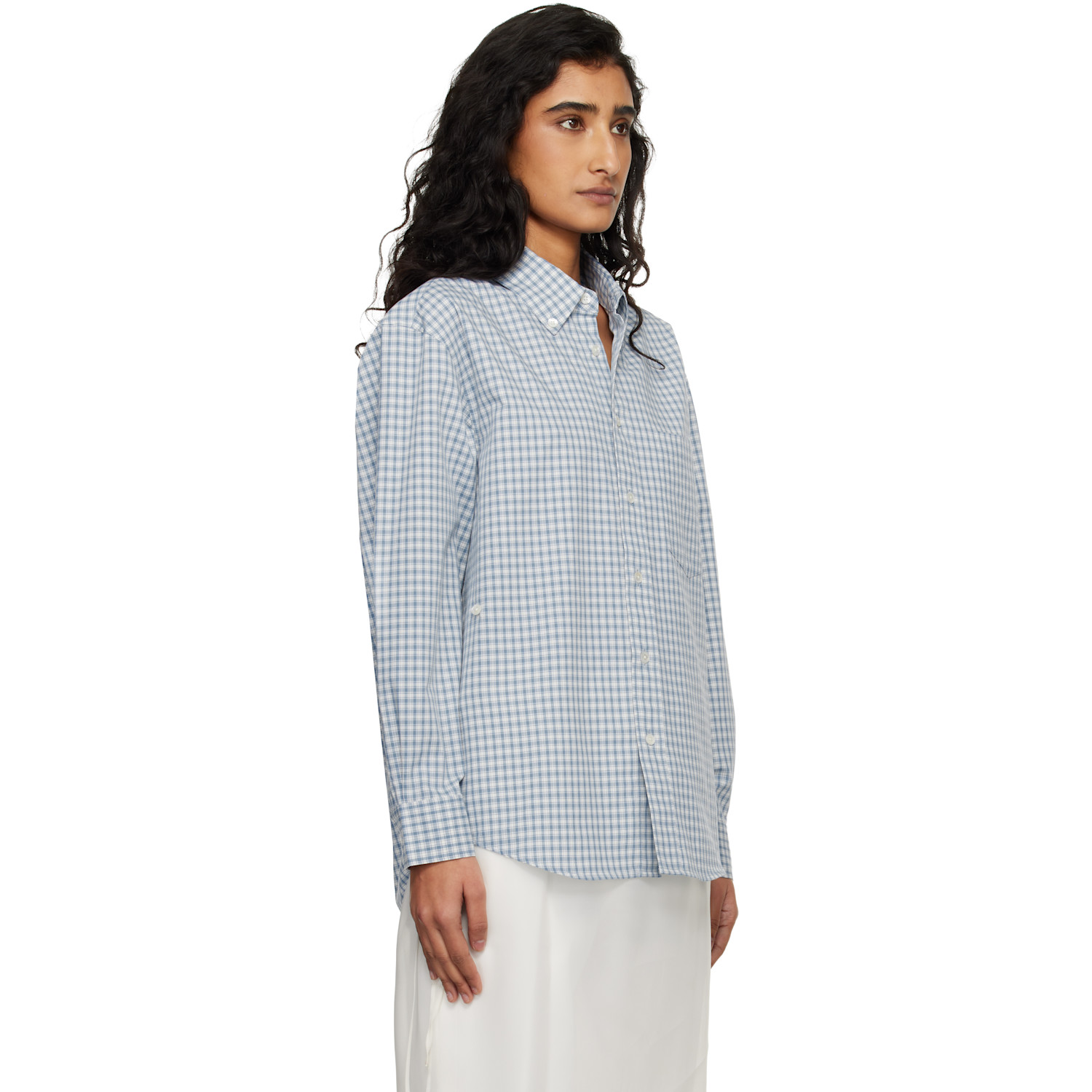  Dunst Blue Oversized Bd Checked Shirt 
