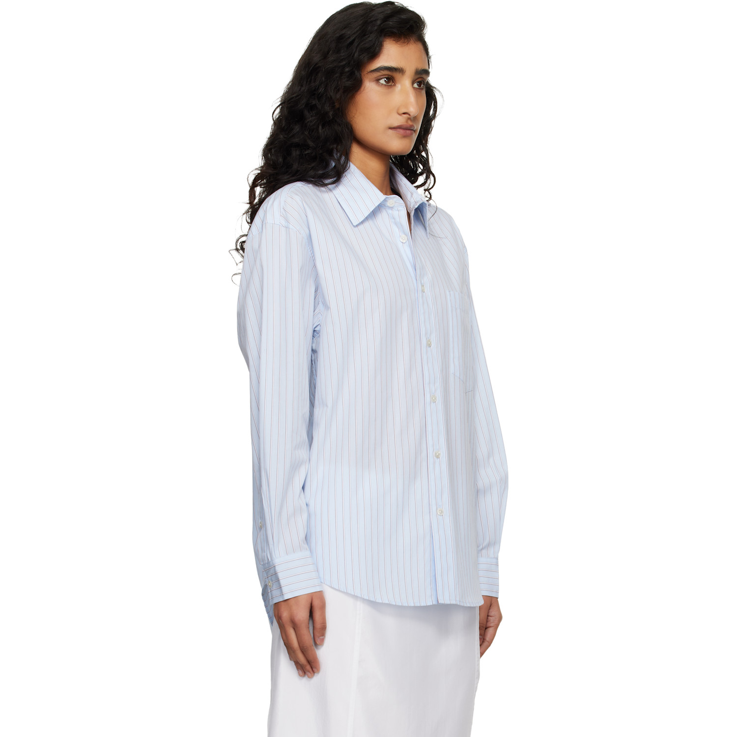  Dunst Blue Oversized Striped Shirt 
