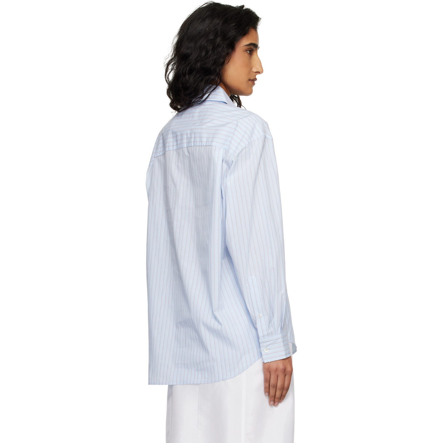  Dunst Blue Oversized Striped Shirt 