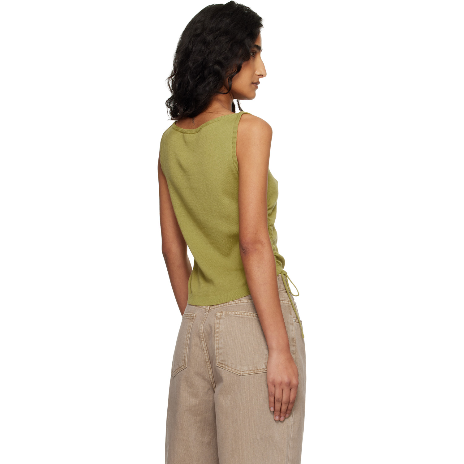  Dunst Green Layering Knit Tank Top 