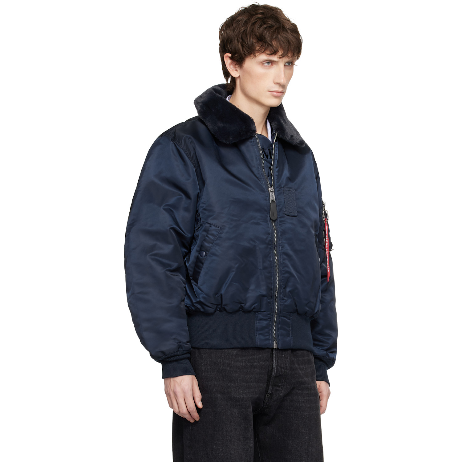  Mastermind World Navy Alpha Industries Edition B-15 Flight Reversible Bomber Jacket 