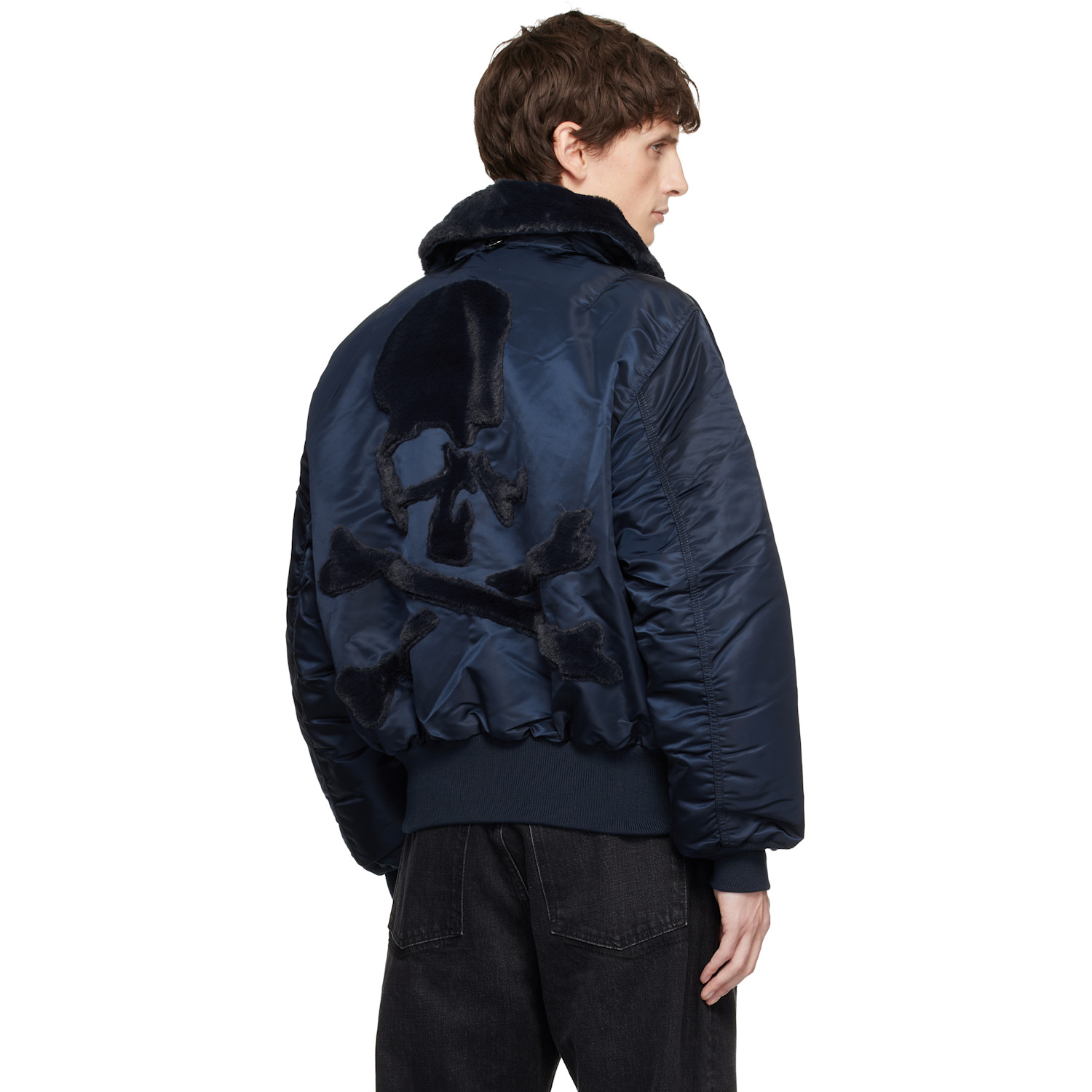  Mastermind World Navy Alpha Industries Edition B-15 Flight Reversible Bomber Jacket 
