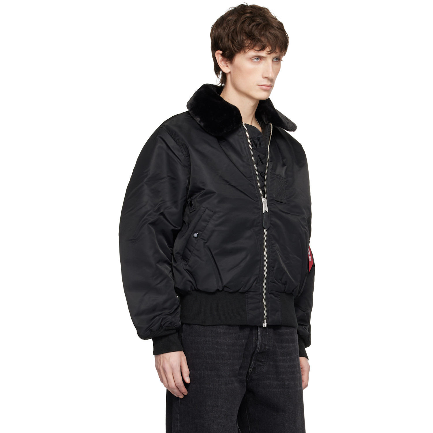  Mastermind World Black Alpha Industries Edition B-15 Flight Reversible Bomber Jacket 
