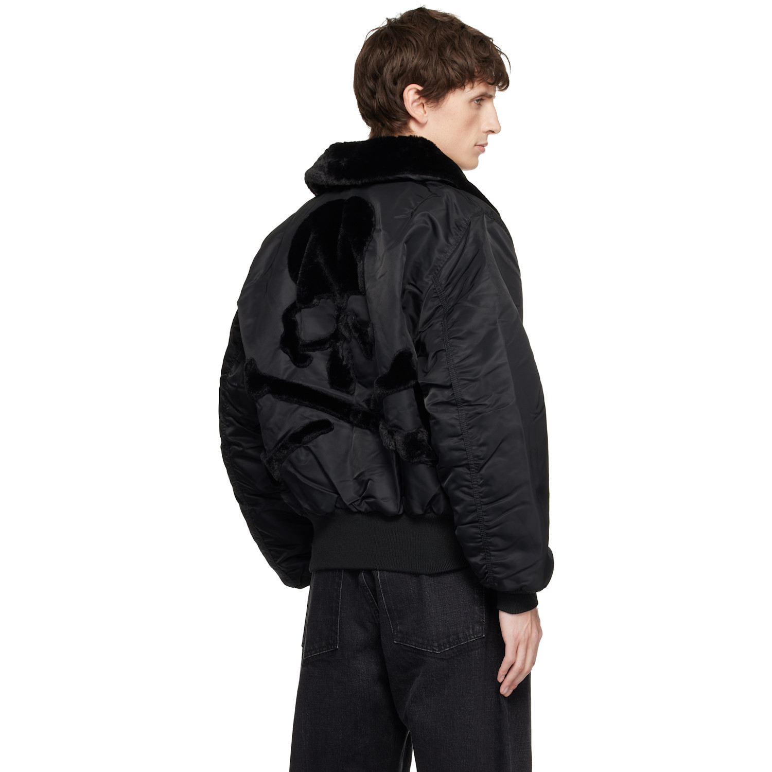  Mastermind World Black Alpha Industries Edition B-15 Flight Reversible Bomber Jacket 