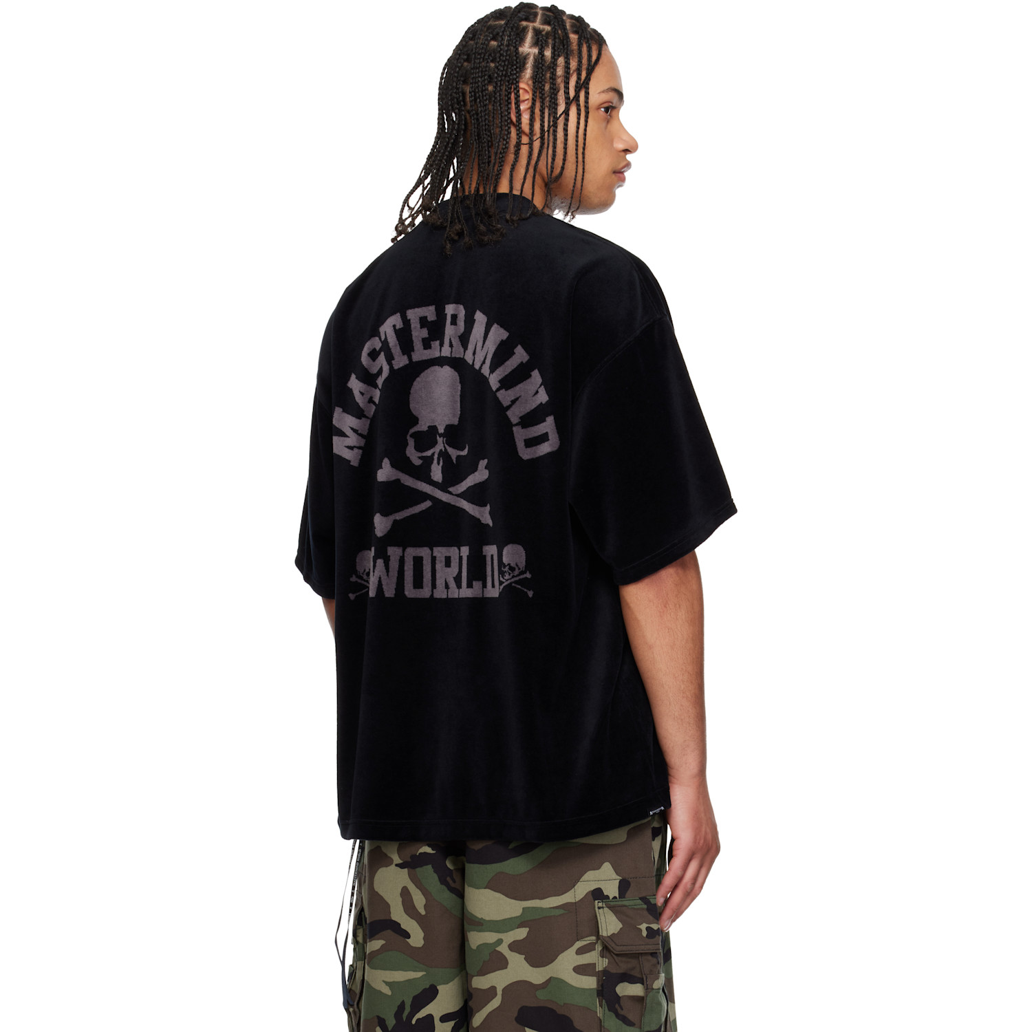  Mastermind World Black Velour T-shirt 