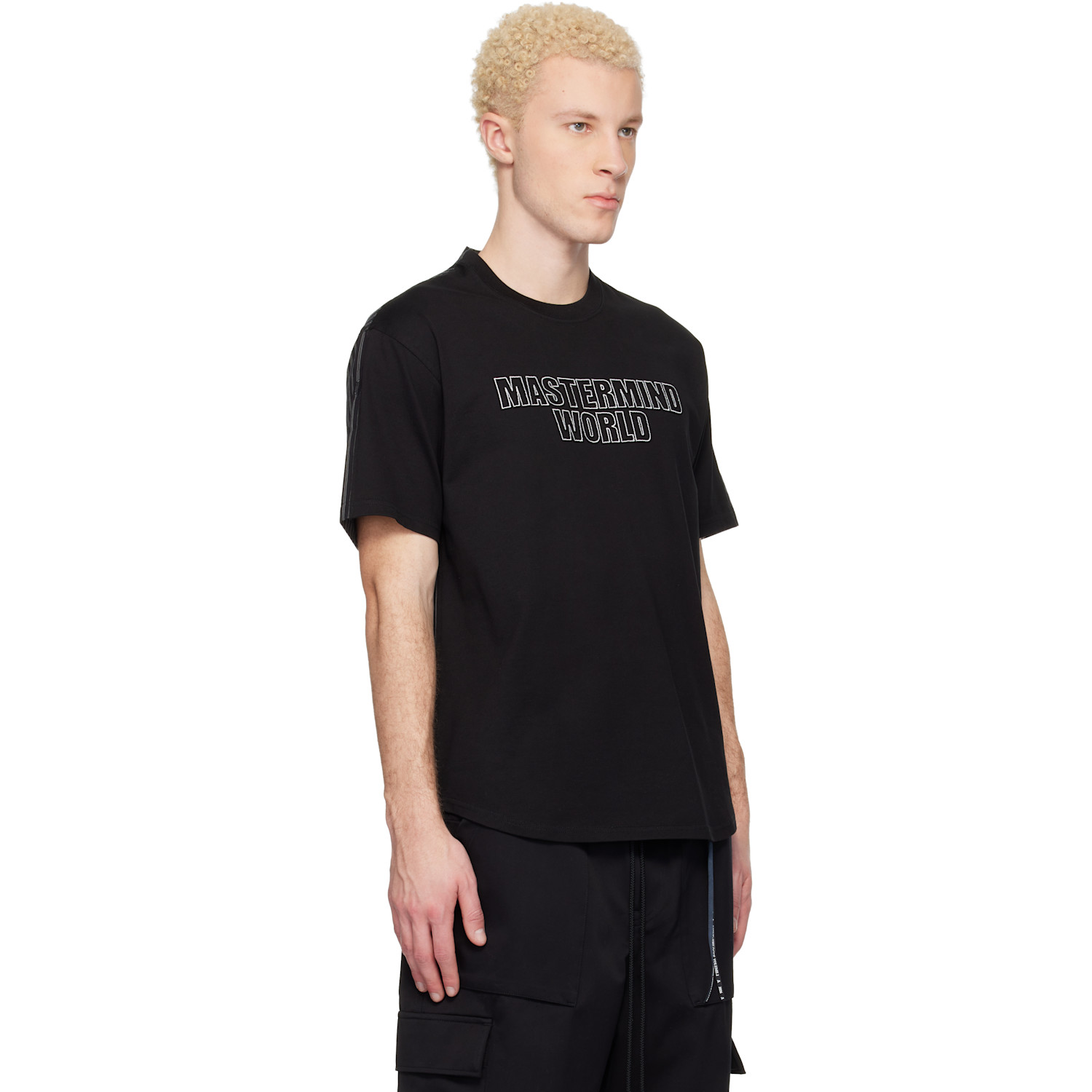  Mastermind World Black Mw Mixed-fabric Ss T-shirt 