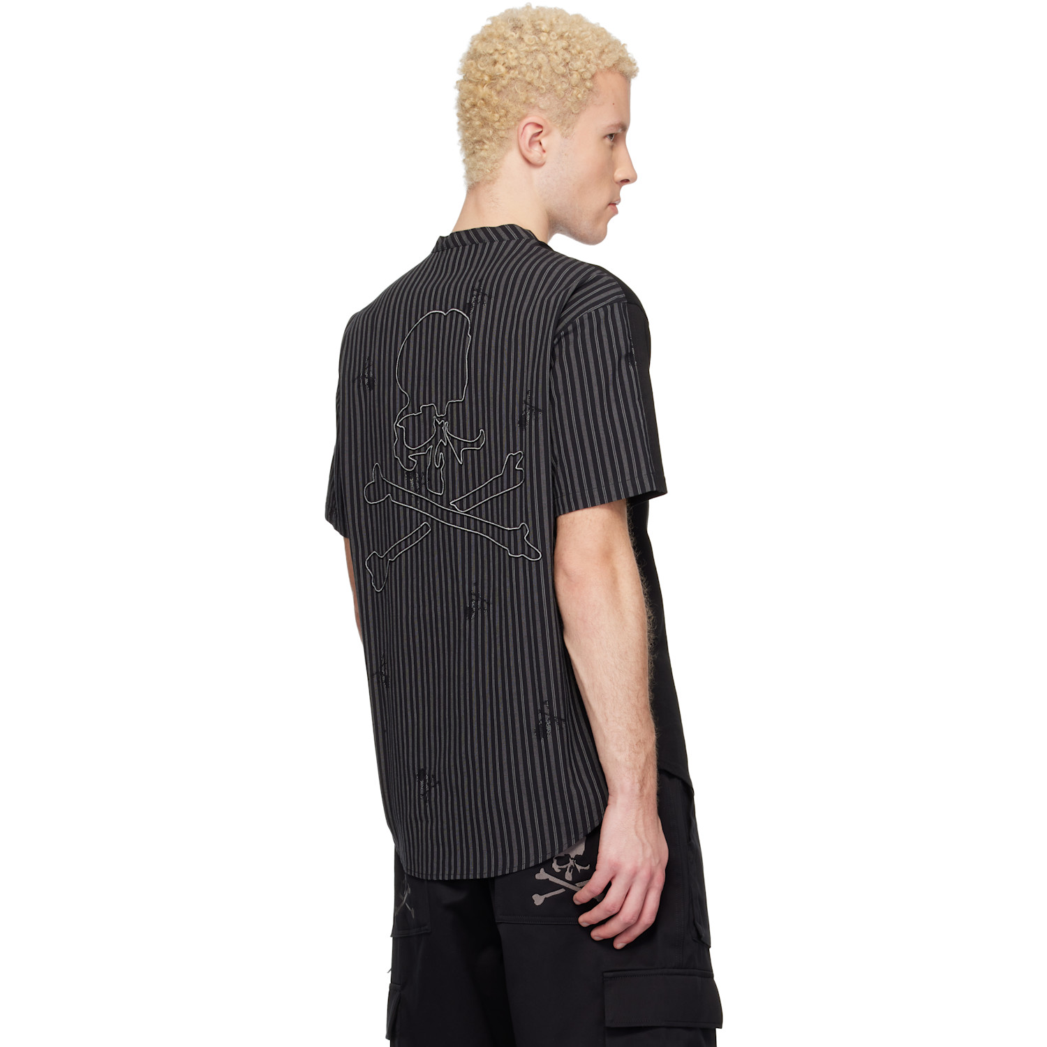  Mastermind World Black Mw Mixed-fabric Ss T-shirt 