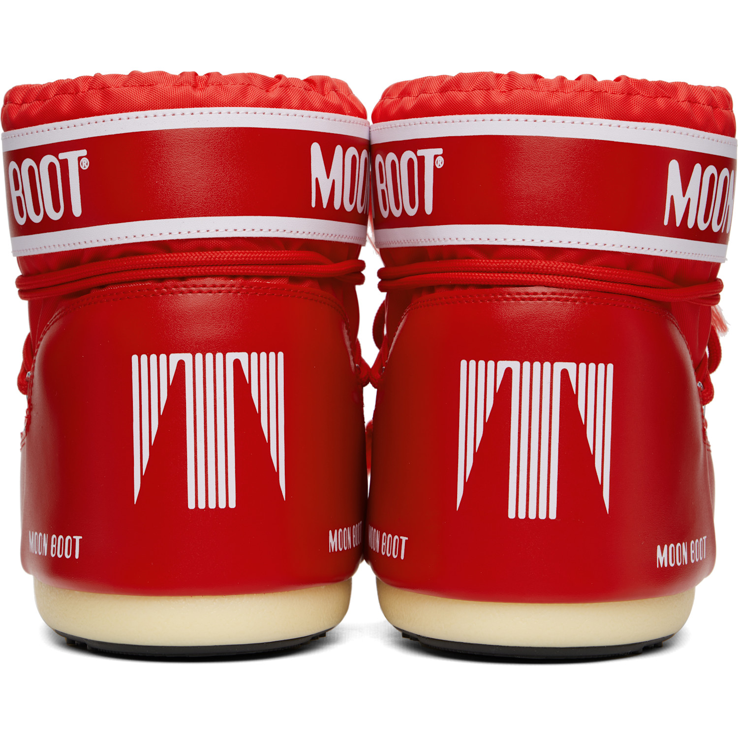  Moon Boot Red Icon Low Nylon Boots 