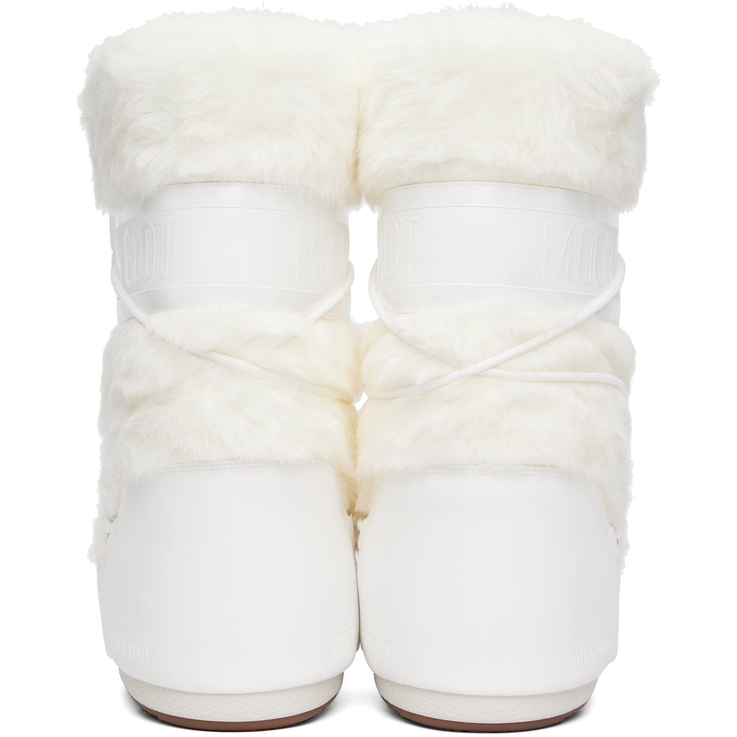  Moon Boot White Icon Faux-fur Boots 