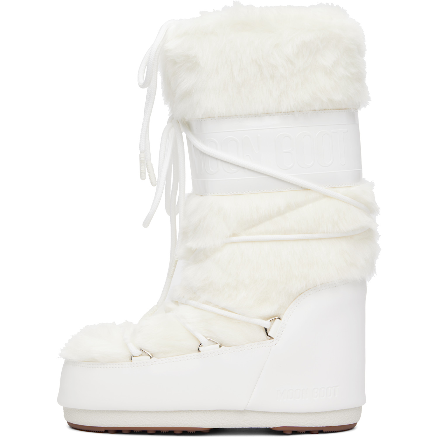  Moon Boot White Icon Faux-fur Boots 