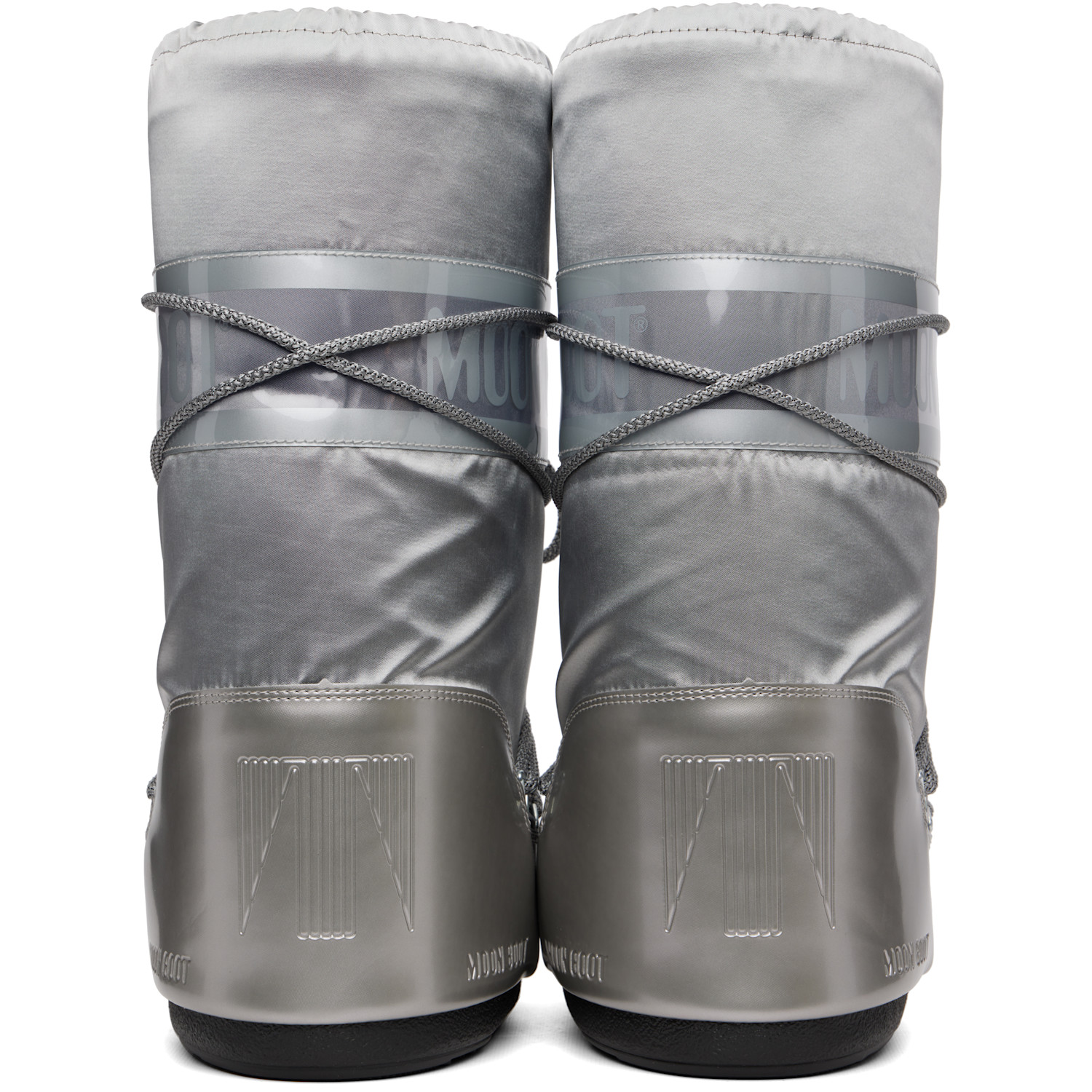  Moon Boot Silver Icon Glance Satin Boots 