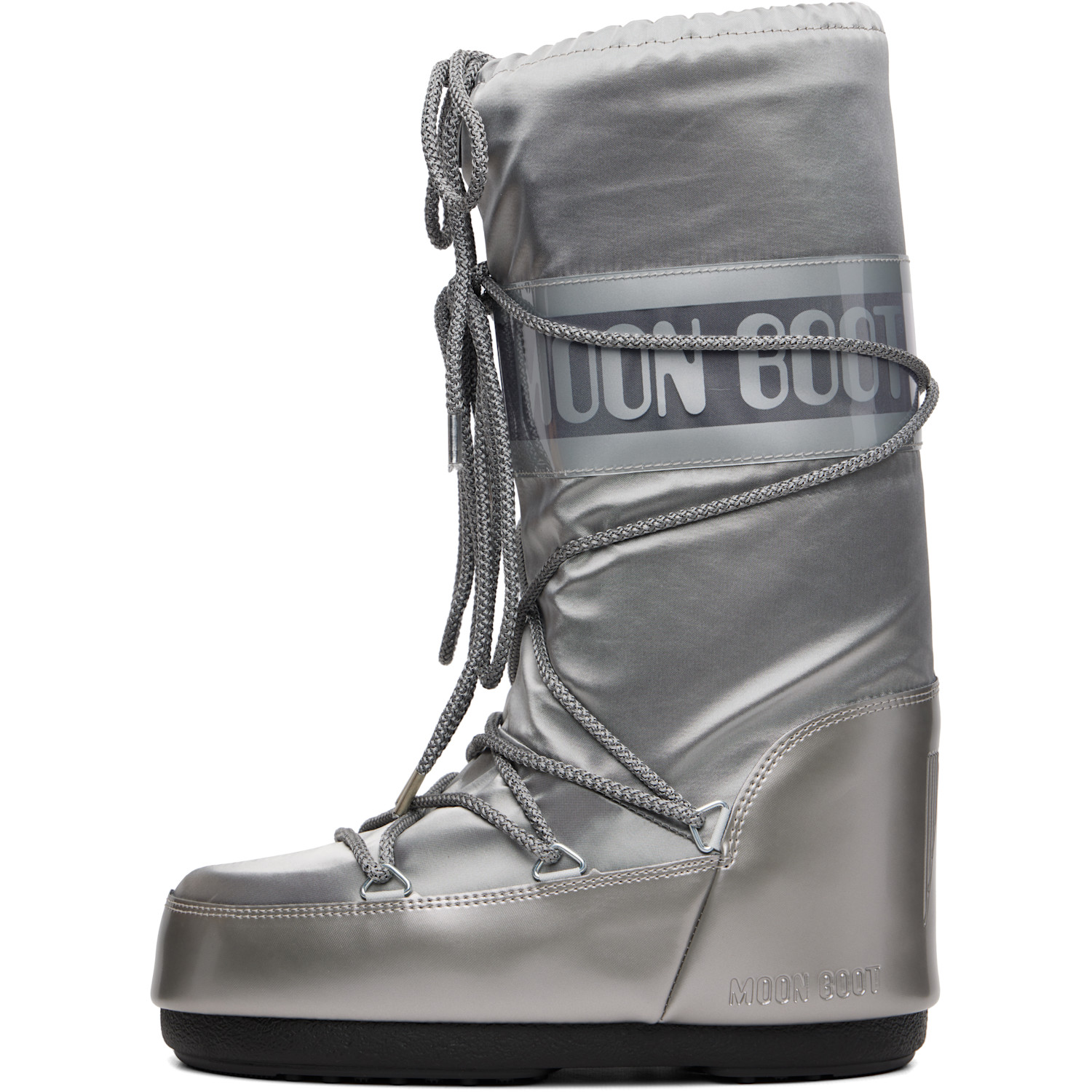  Moon Boot Silver Icon Glance Satin Boots 