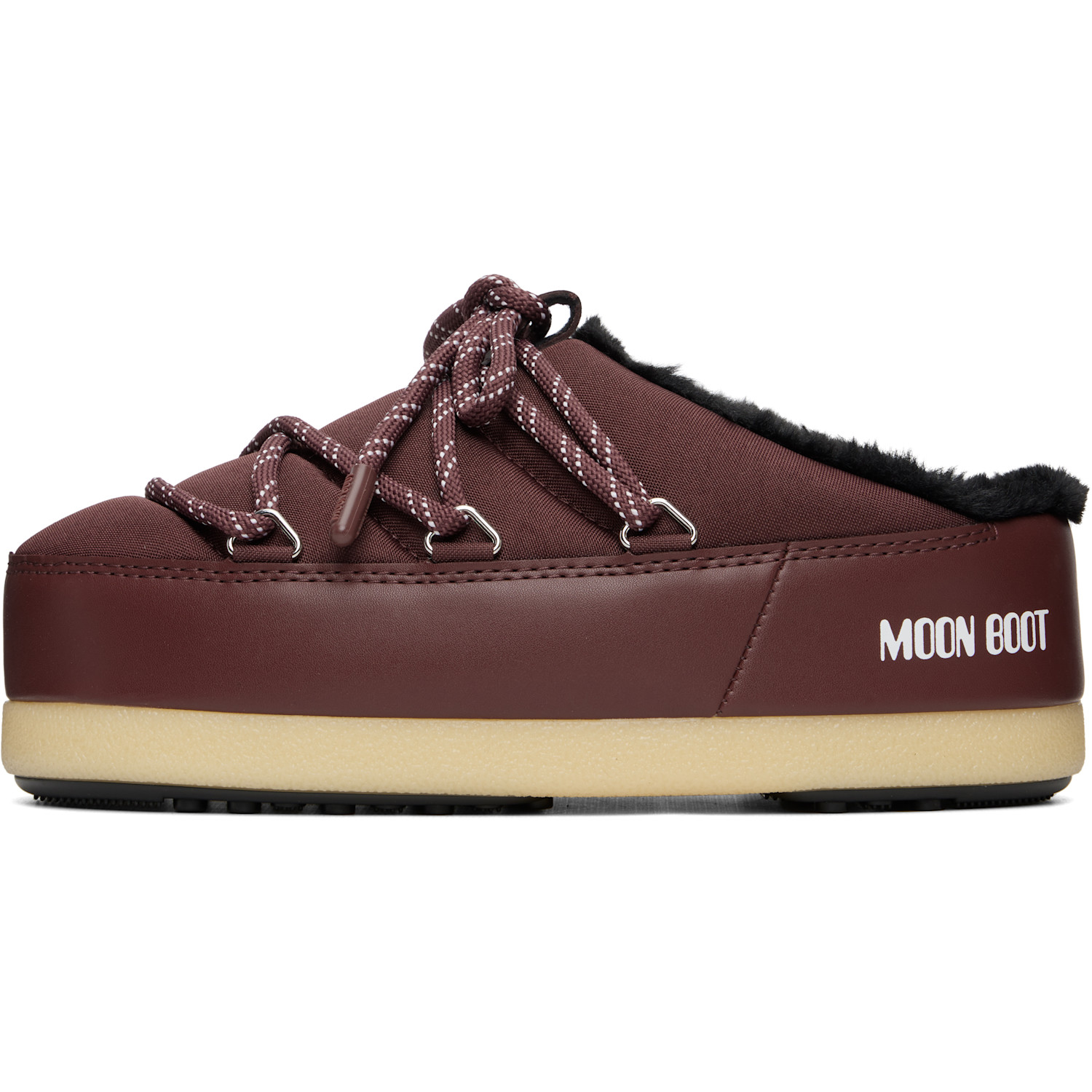  Moon Boot Burgundy Evx Nylon Mule Loafers 