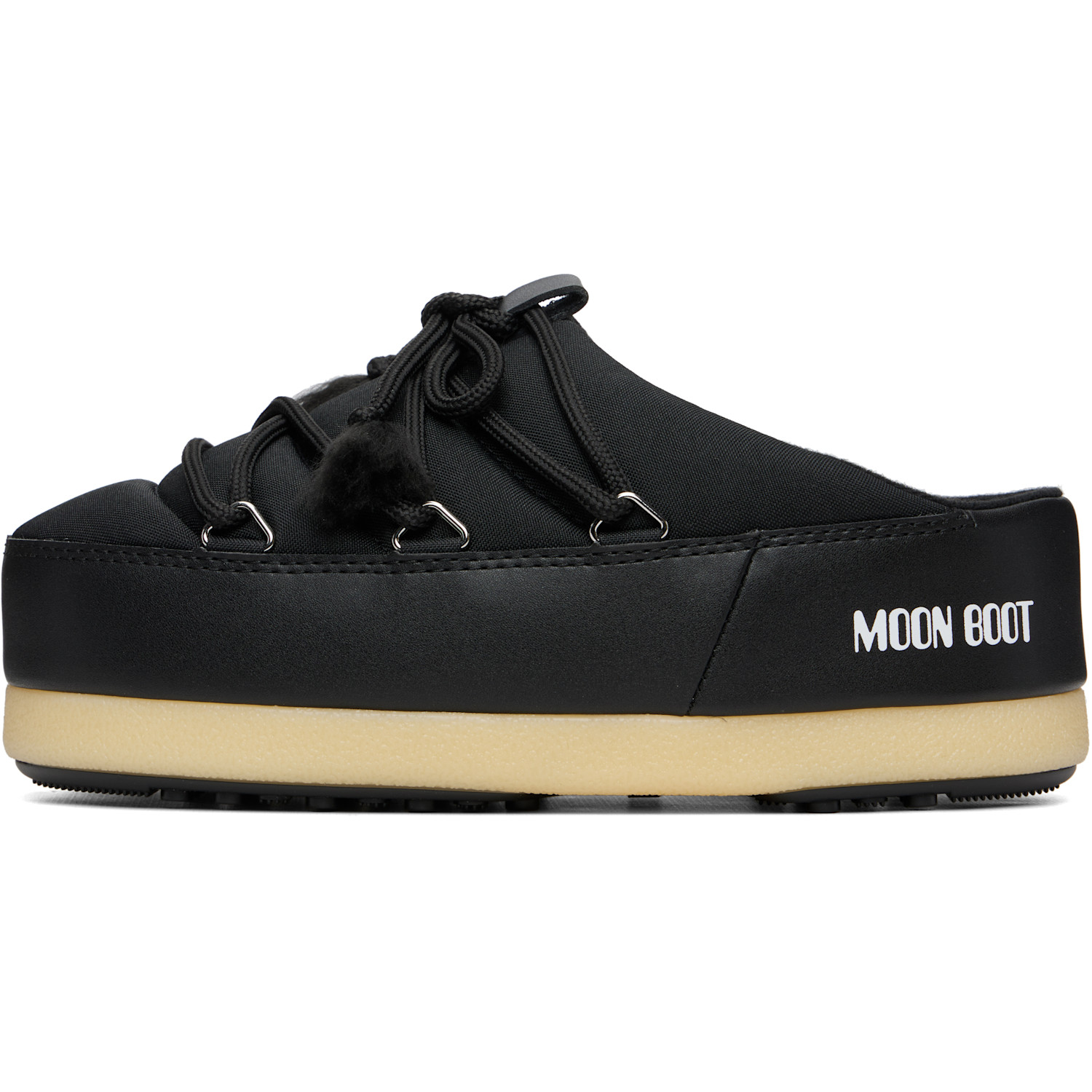  Moon Boot Black Evx Nylon Mule Loafers 